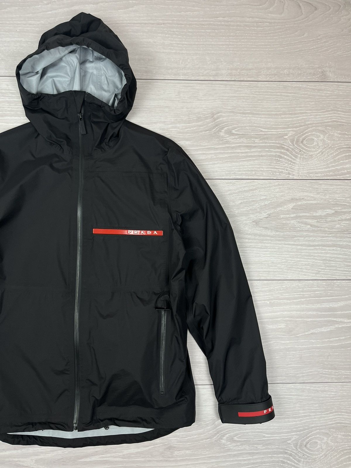Prada Prada Linea Rossa Black Red Tab Ski Jacket Womens XS Size XS / US 0-2 / IT 36-38 - 2 Thumbnail