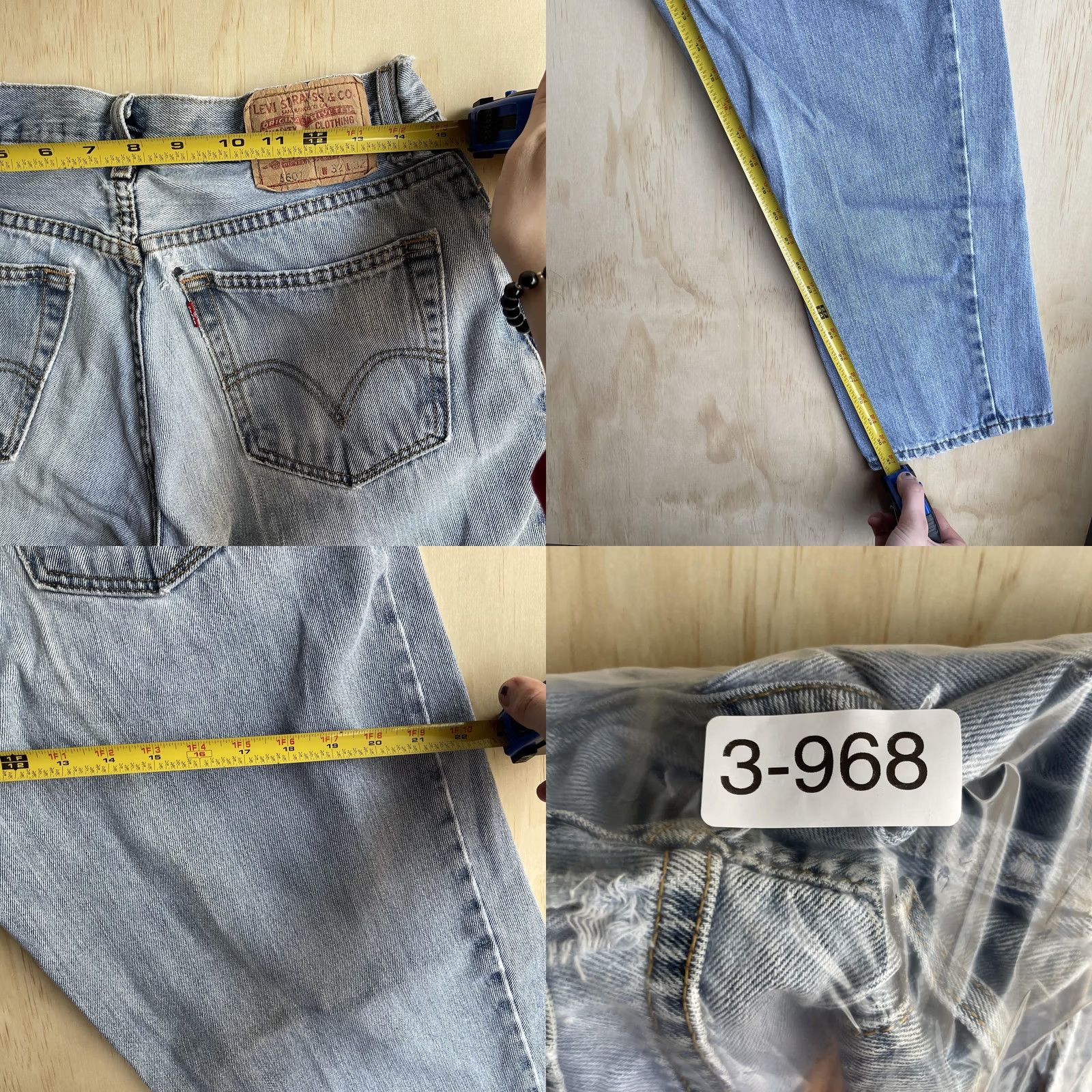 Levi's Y2K Levis 560 Comfort Fit Jeans Mens 32x32 Light Wash Distressed Tapered Denim Size US 32 / EU 48 - 8 Thumbnail
