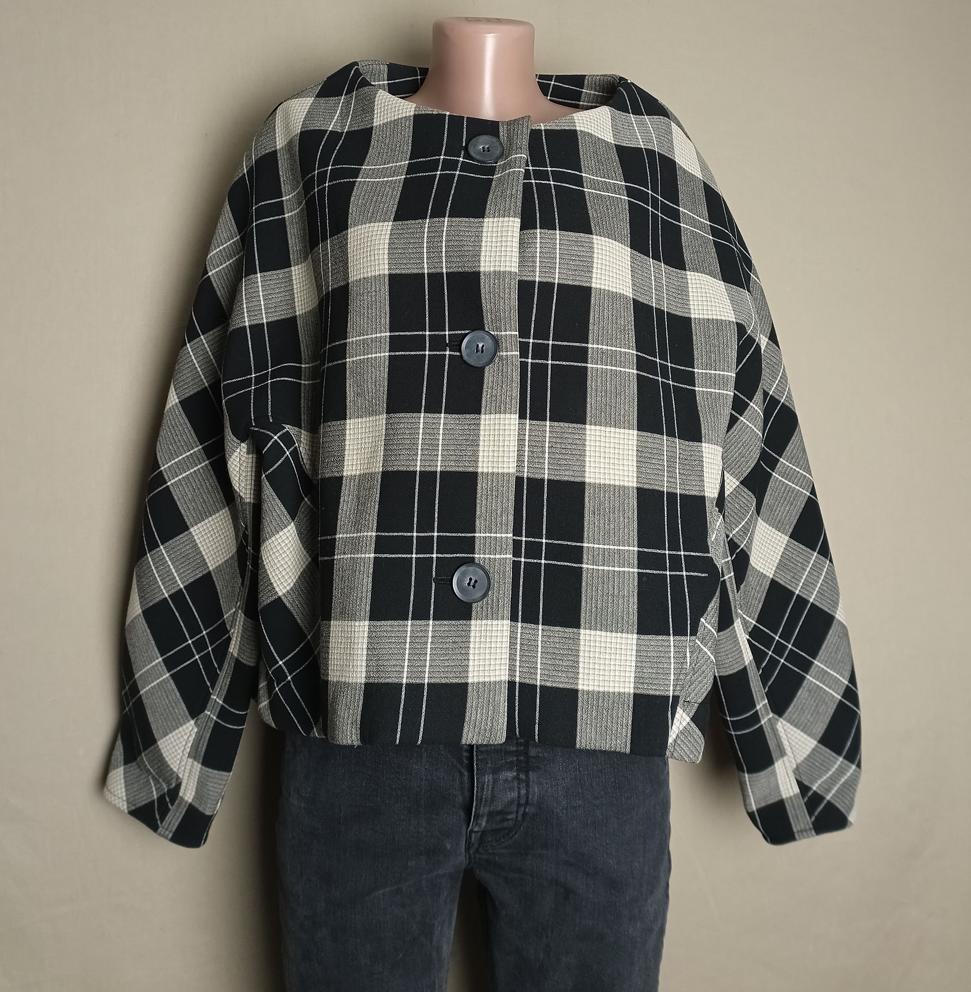 Annette Gortz Annette Gortz Paula Scuba Plaid Print Jacket Size L Size L / US 10 / IT 46 - 3 Thumbnail