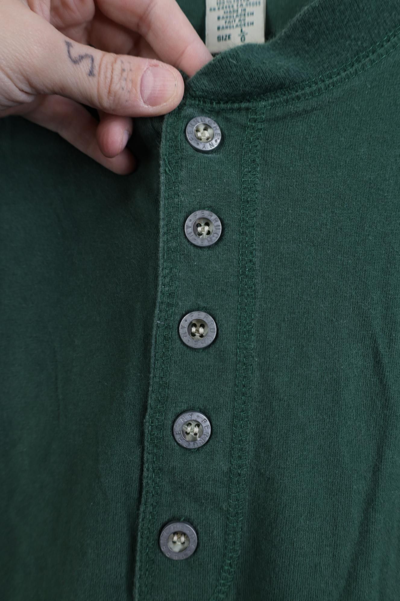 Vintage Vintage 90s Streetwear Cotton Long Sleeve Henley T-Shirt Size US L / EU 52-54 / 3 - 4 Thumbnail