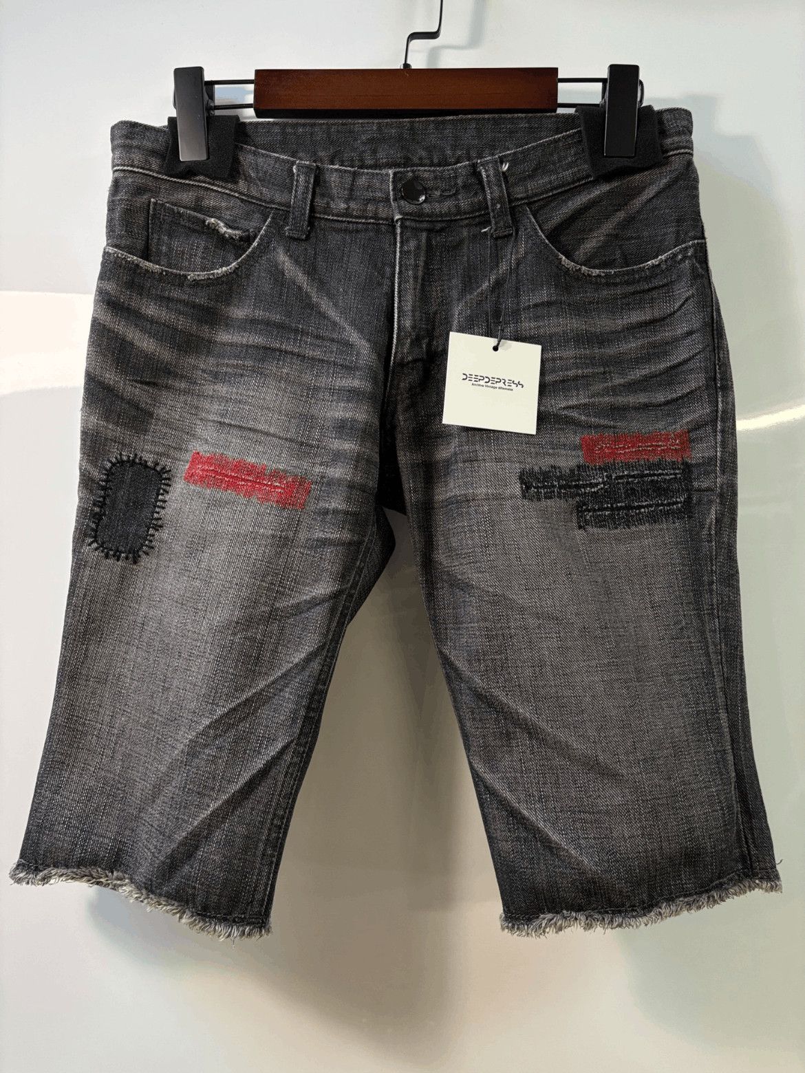 ナンバーナイン05SS Number (N)ine Sz 0 Number Nine 05SS Patches Denim Shorts-2508