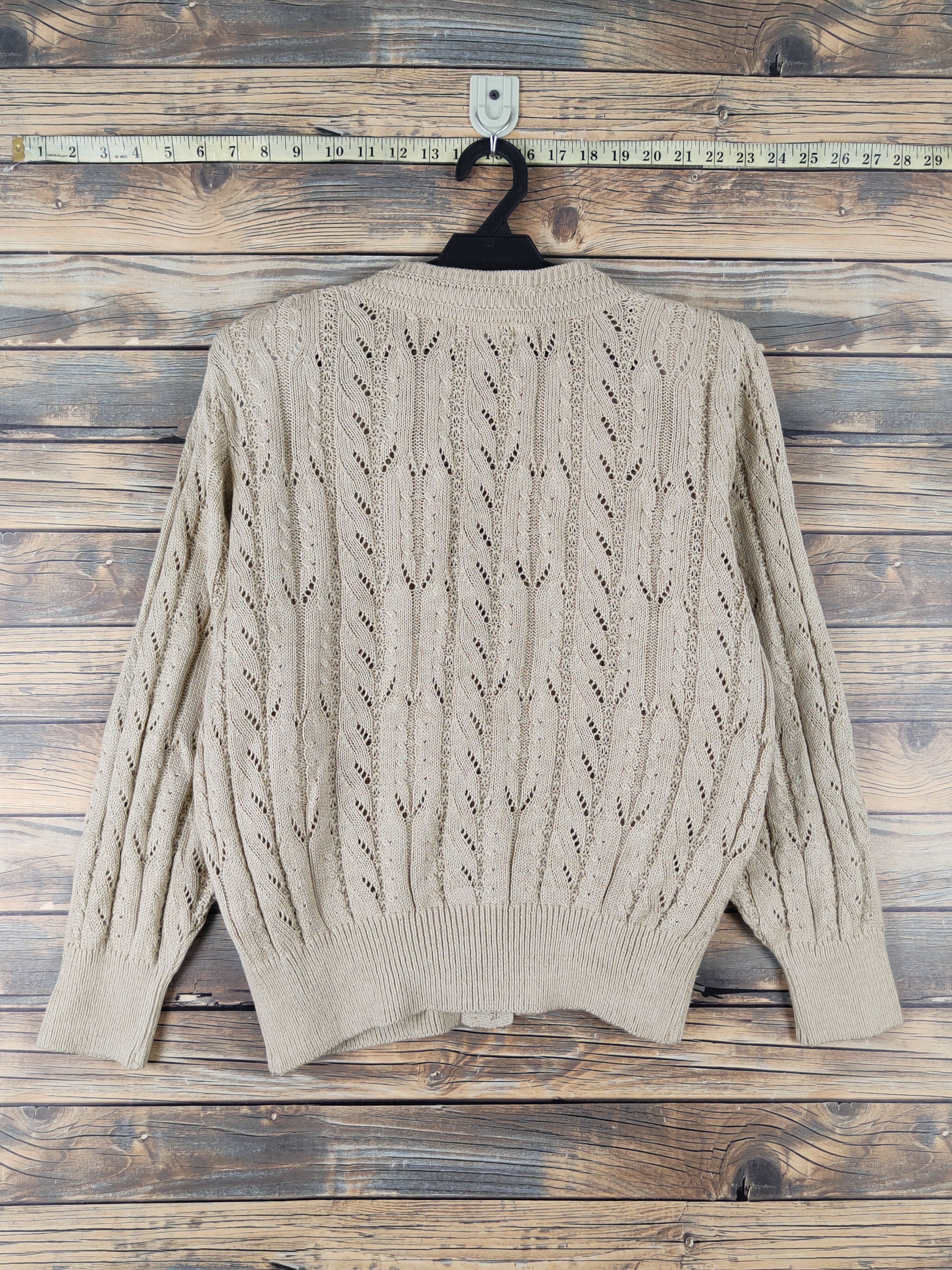 Aran Isles Knitwear Premiyell Light Brown Knitwear Cardigan #W1646 Size M / US 6-8 / IT 42-44 - 7 Thumbnail