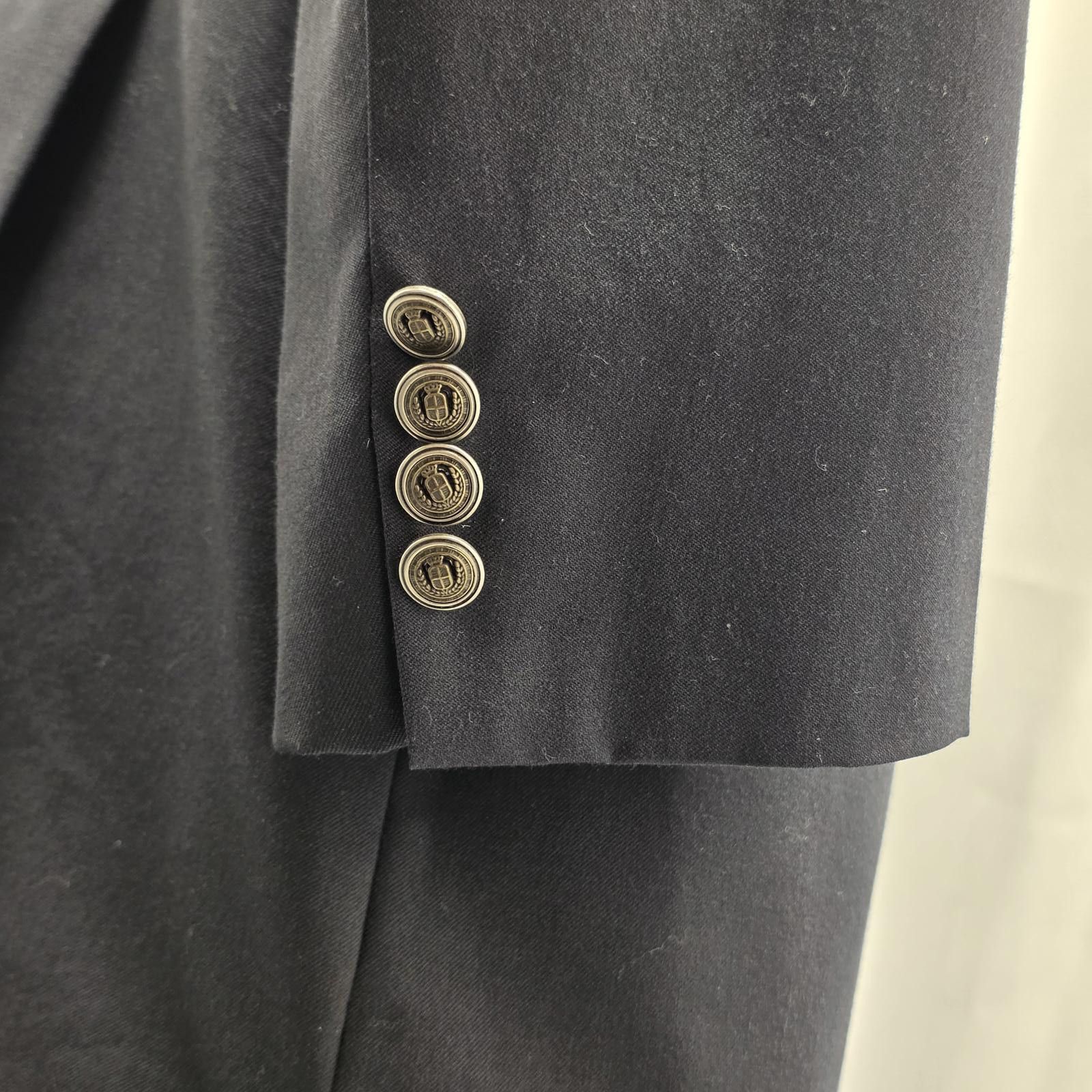 Saks Fifth Avenue Saks Fifth Avenue Black Sport Coat Made by Samuelsohn 44 L-T Size 44L - 11 Thumbnail