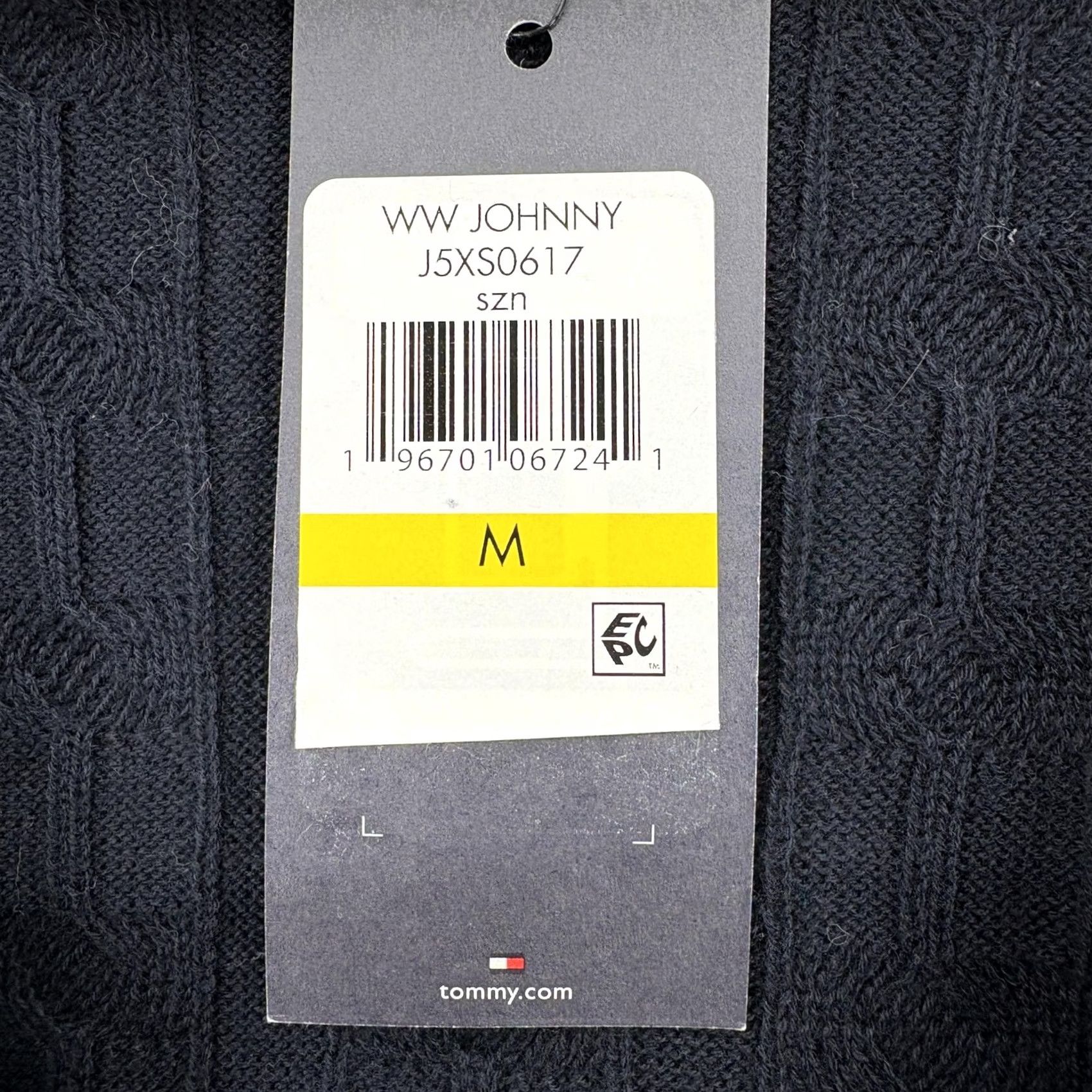 Tommy Hilfiger Tommy Hilfiger WW Johnny Sweater Womens M Blue Cable Knit V Neck 3/4 Sleeve NWT Size M / US 6-8 / IT 42-44 - 5 Thumbnail