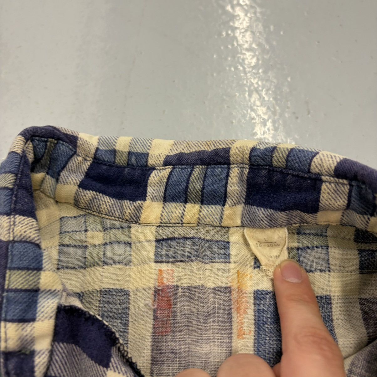 Other Vintage 60s Blue Plaid Cotton Western Pearl Snap Flannel Size US L / EU 52-54 / 3 - 4 Thumbnail