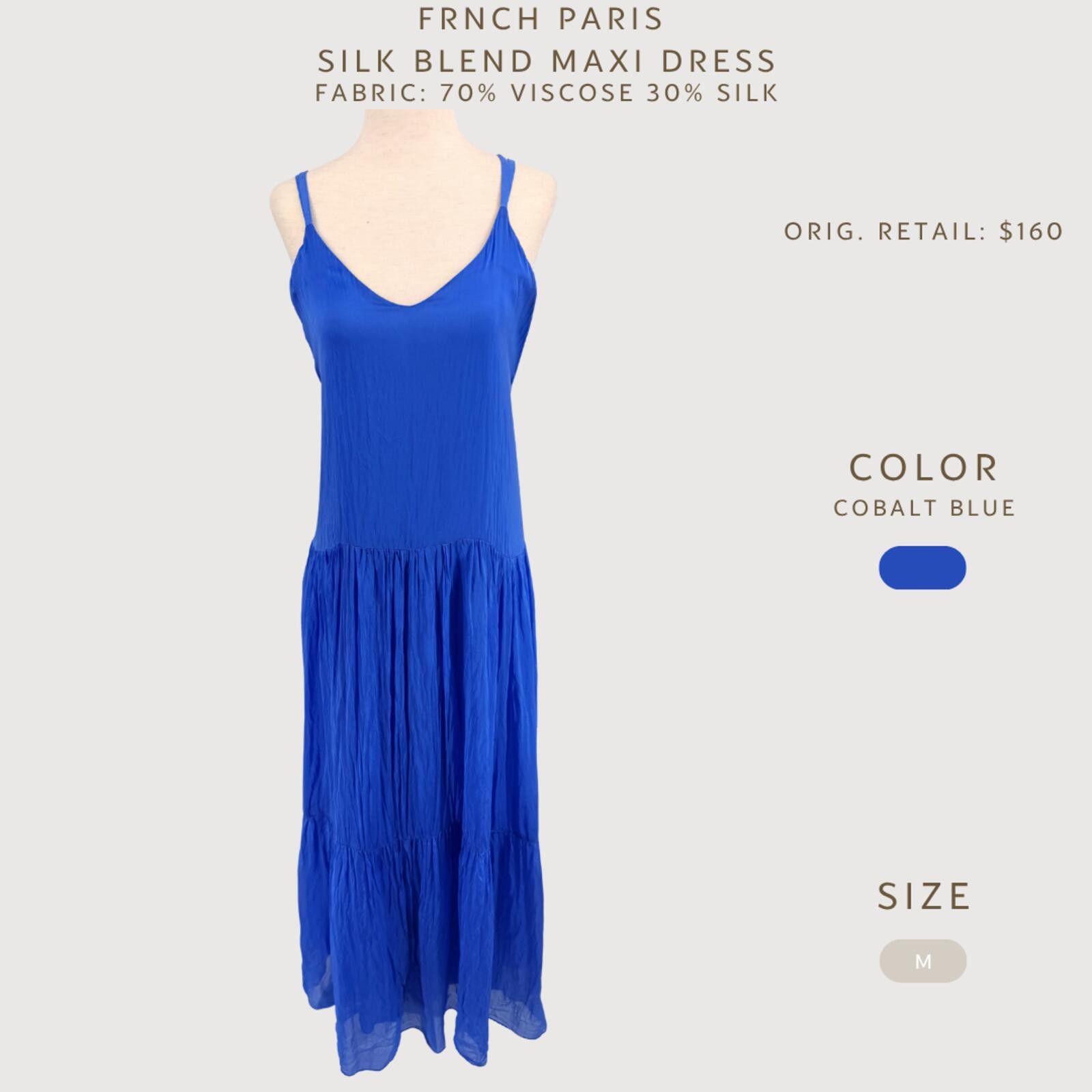 Other FRNCH Paris Silk Blend Tiered Maxi Dress M Size M / US 6-8 / IT 42-44 - 2 Thumbnail