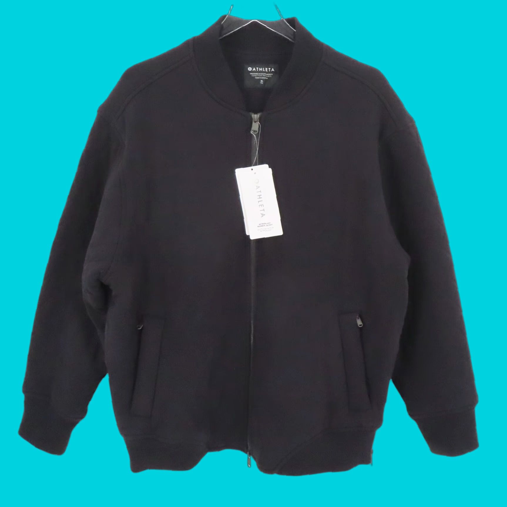Athleta **Women XL Bomber Jacket Black Diamond Quilted Zip Athleta NEW** User: Women XL Diamond Quilted Zip Black Bomber Jacket Athleta NEW Size XL / US 12-14 / IT 48-50 - 1 Thumbnail