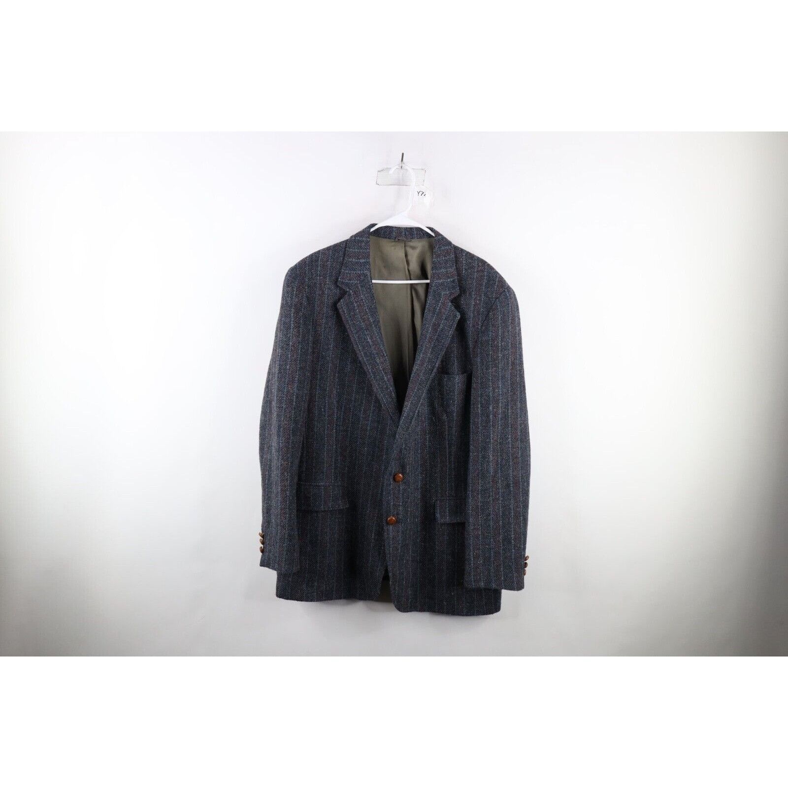 Vintage 80s Levis Rainbow Striped Wool Tweed Suit Coat