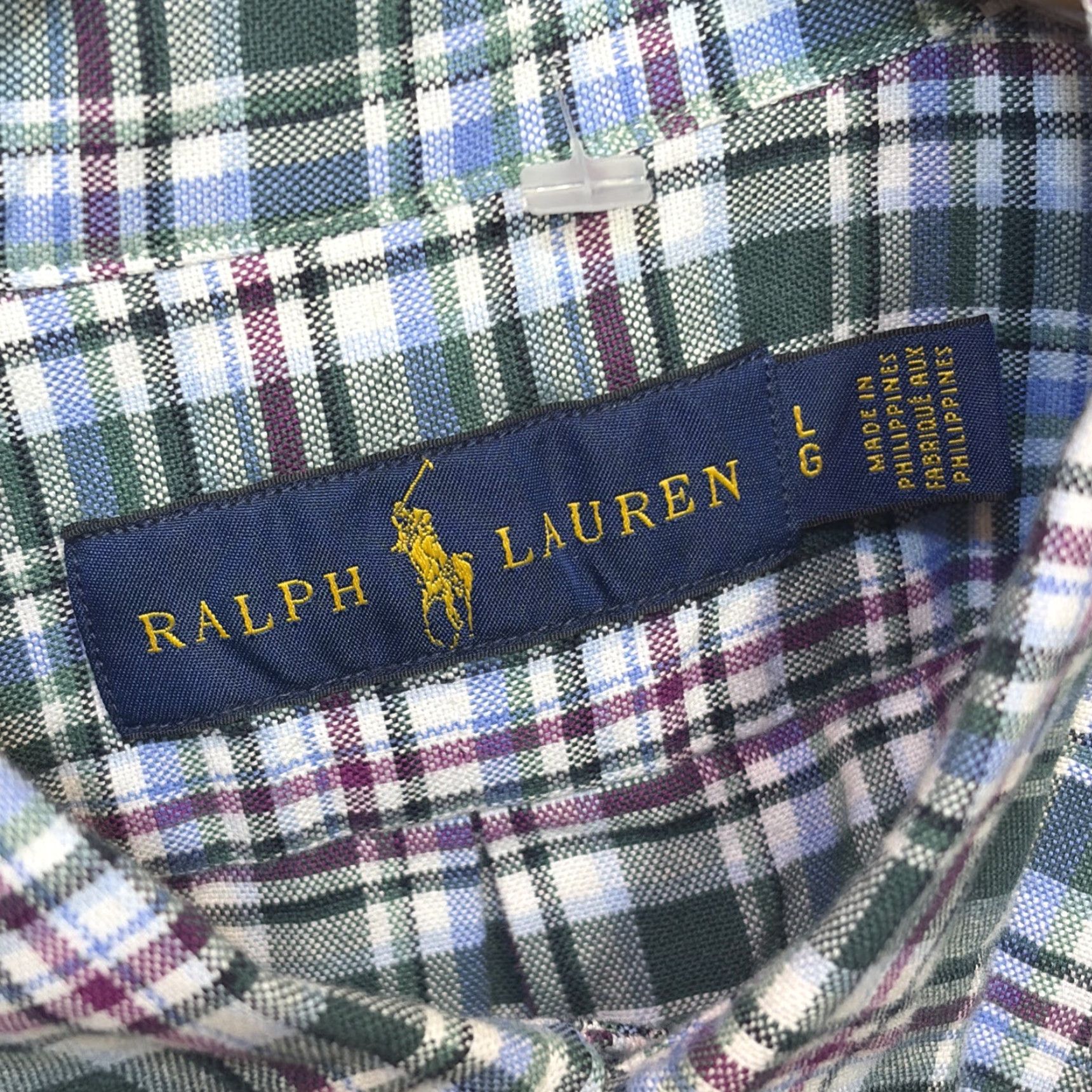Ralph Lauren Shirts Men's L Green Plaid Button-Down NWT Pocket Pony