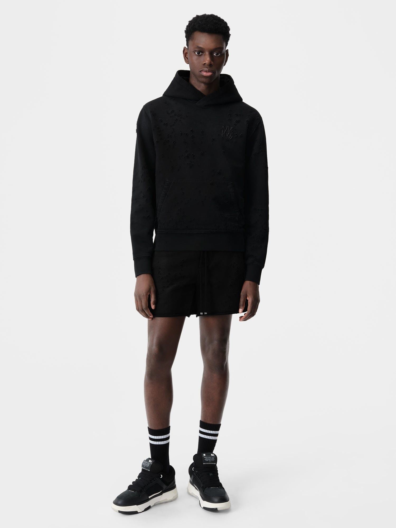 Amiri o1orln0326 MA Shotgun Embroidered Hoodie in Black Size US L / EU 52-54 / 3 - 3 Thumbnail