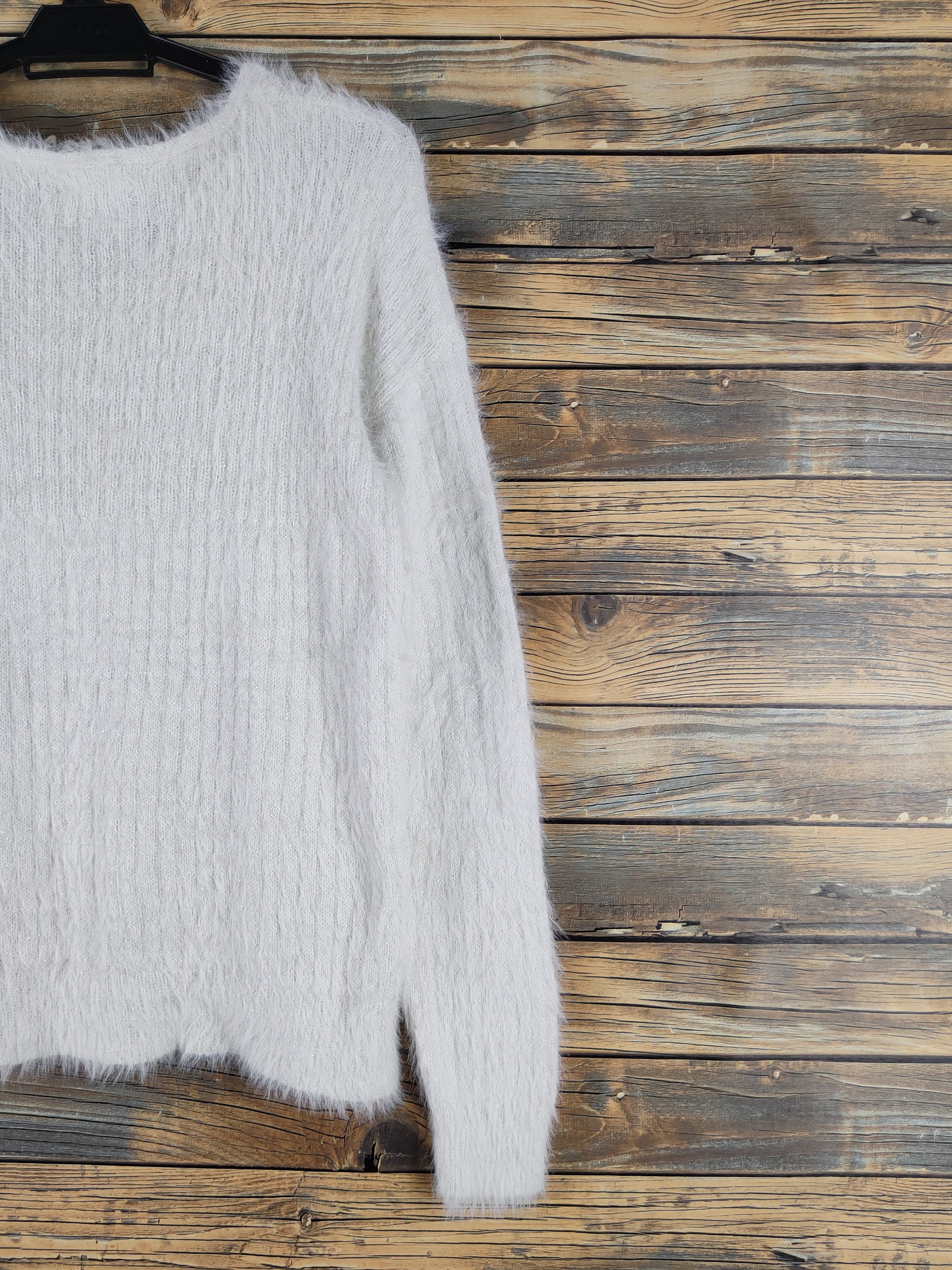 Japanese Brand OZOC Ivory Shag Shaggy Fur Mohair Knitwear #1944 Size XS / US 0-2 / IT 36-38 - 9 Thumbnail