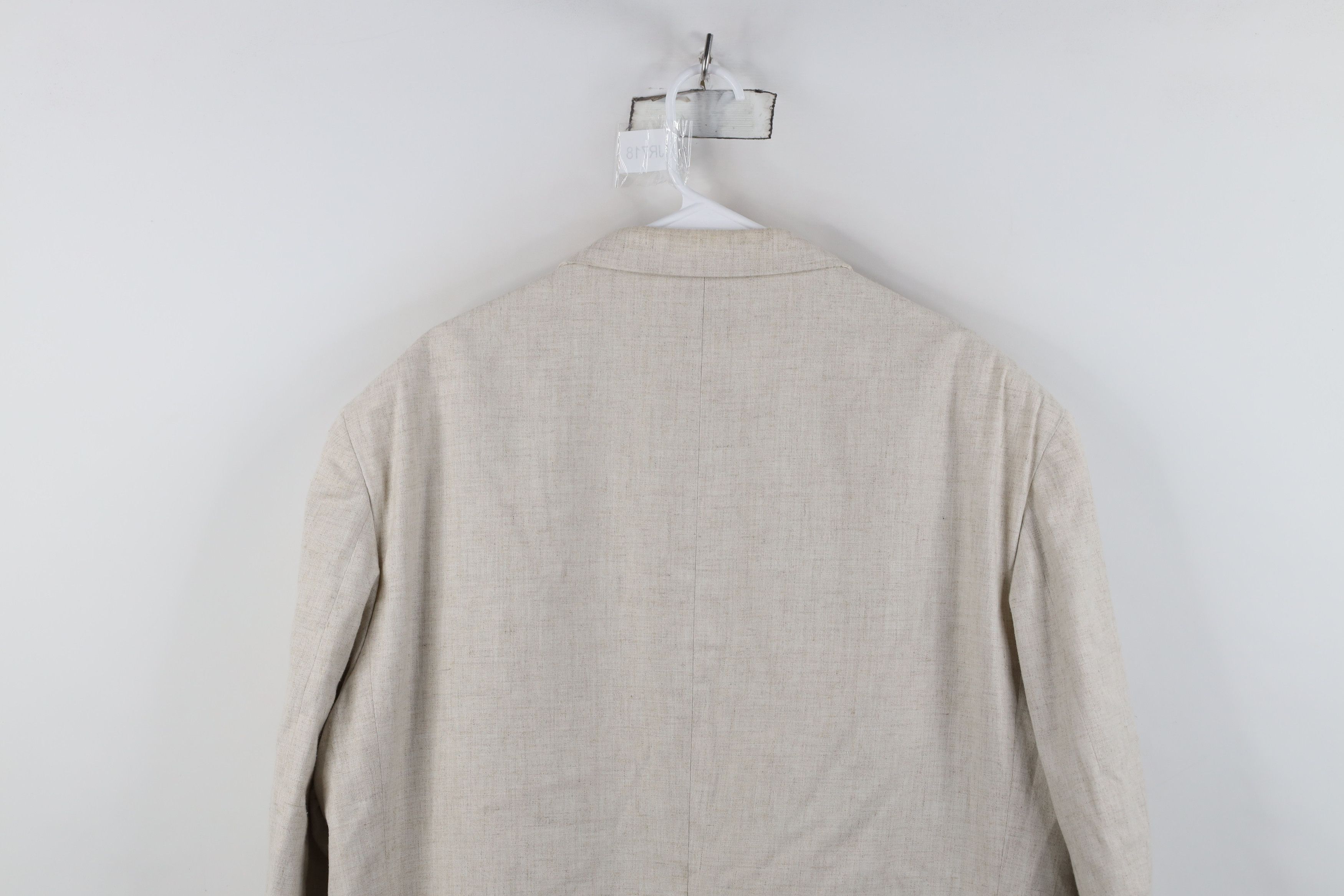 Vintage Vintage 90s Streetwear Linen Blend Coat Blazer Jacket USA Size US XXL / EU 58 / 5 - 14 Thumbnail