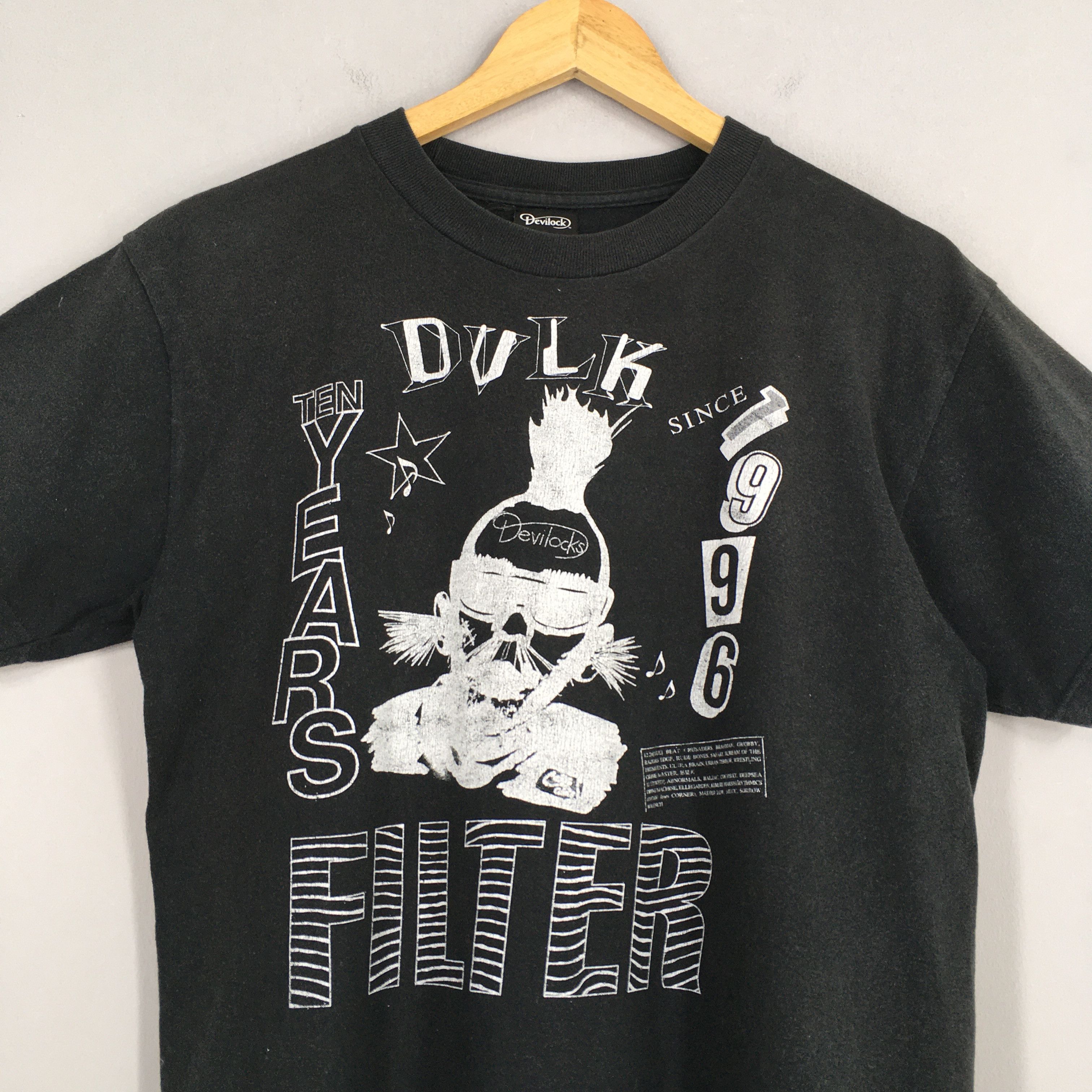 14th Addiction × Devilock × Drain Gang Vintage Devilock Japanese Streetwear Black T shirt Medium Size US M / EU 48-50 / 2 - 2 Thumbnail