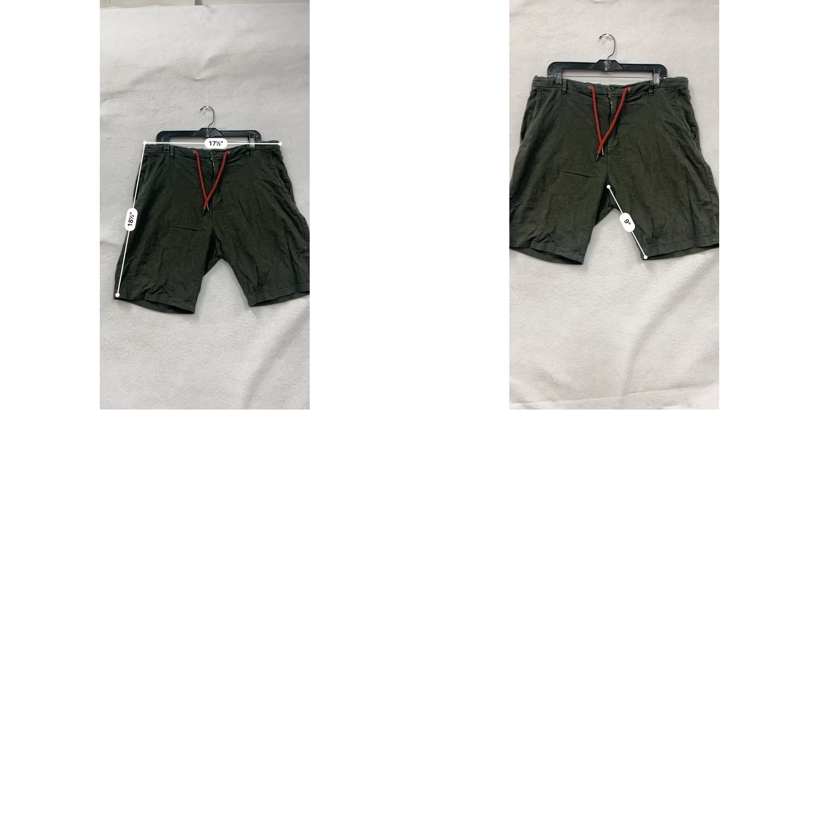 Olive VINTAGE Mens Civil Society Olive Green Drawstring Shorts 36 Chino Casual Size US 36 / EU 52 - 8 Thumbnail