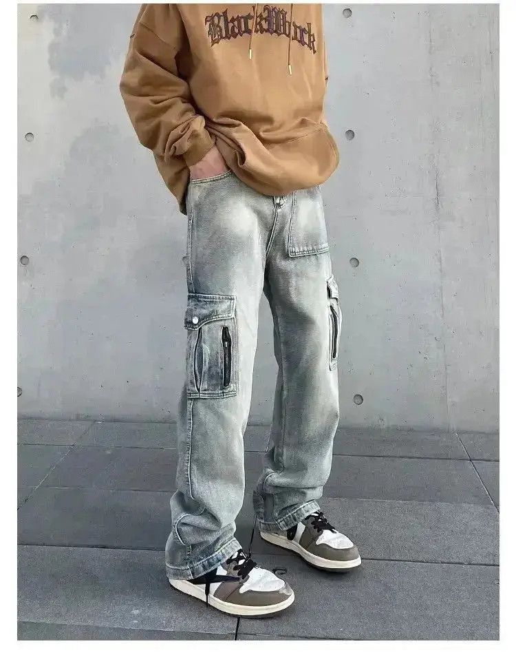 Japanese Brand Retro washed multi pocket jeans Size US 32 / EU 48 - 5 Thumbnail