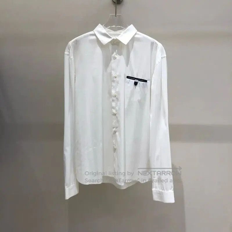 Prada Prada Men's Long Sleeve White Cotton Shirt. Size US M / EU 48-50 / 2 - 1 Thumbnail