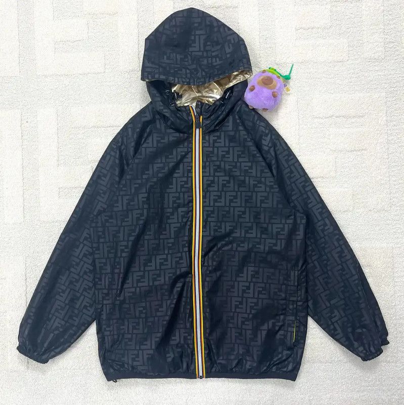 Fendi Fendi Black Women's Jacket with Hood 0089 Size S / US 4 / IT 40 - 1 Thumbnail