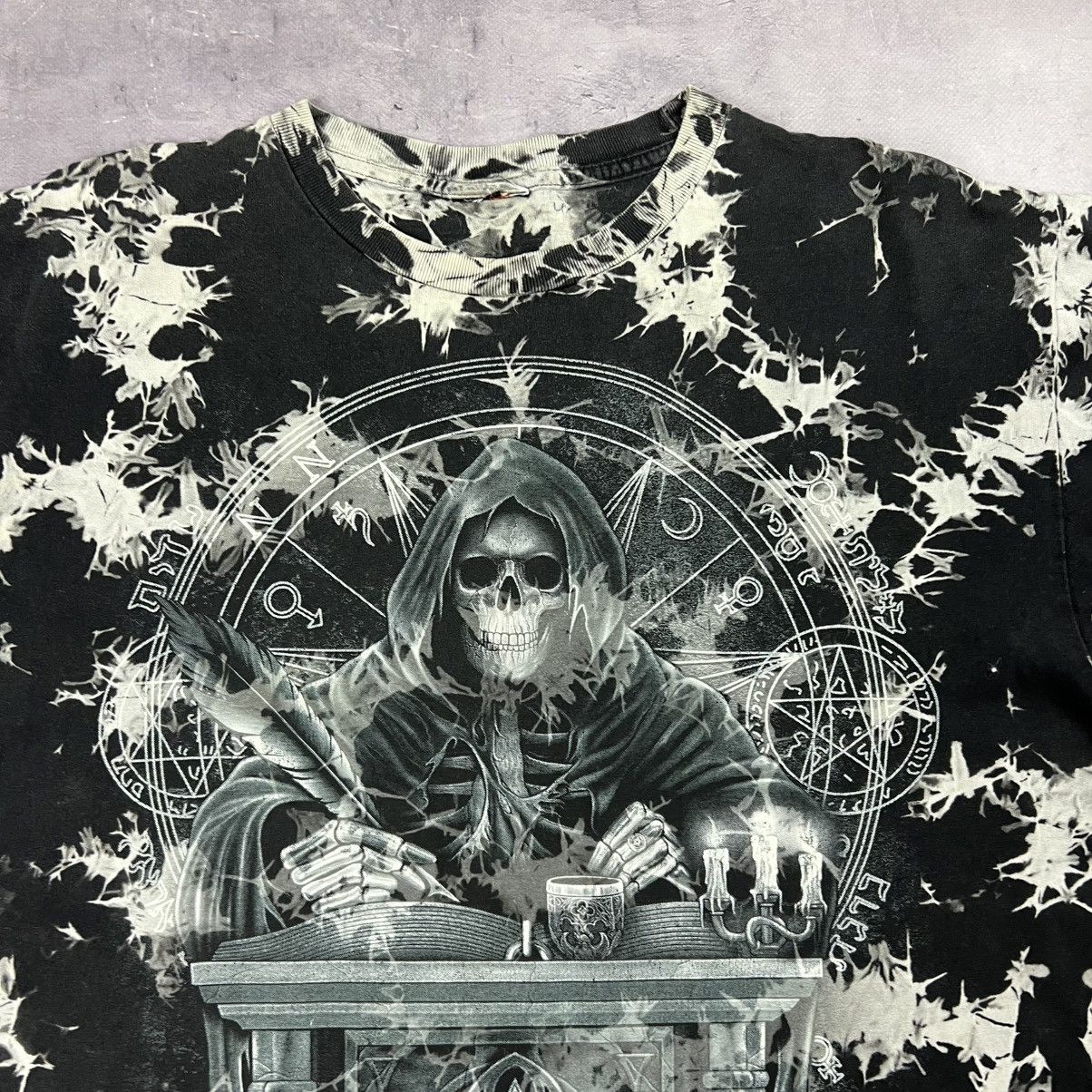 Other Rare! Skeleton Overprint Skull Logo 666 Y2K 90s Size US L / EU 52-54 / 3 - 4 Thumbnail