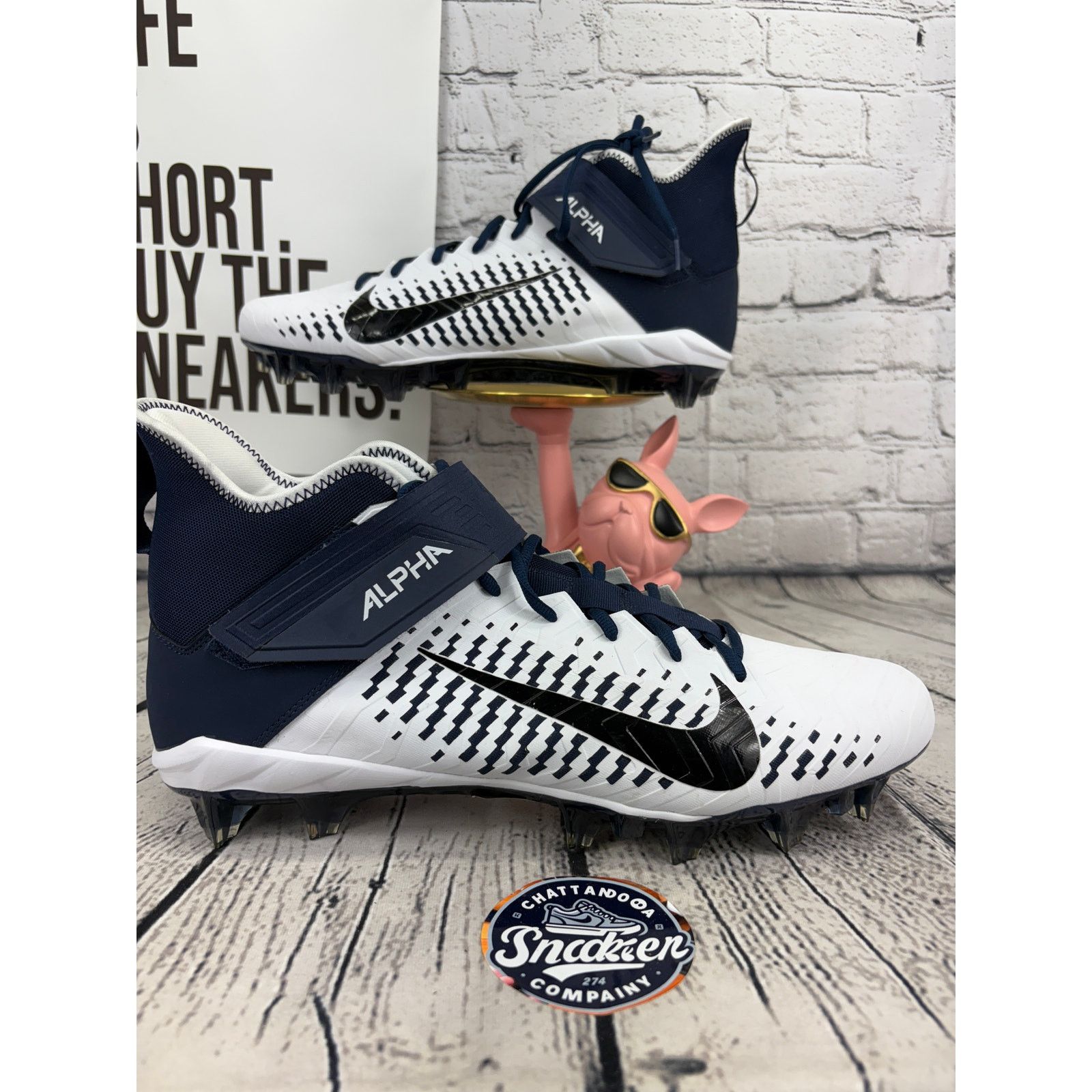 Nike Nike Alpha Menace Pro 2 Mid Mens 17 Blue Football Cleats Size US 15 / EU 48 - 1 Thumbnail