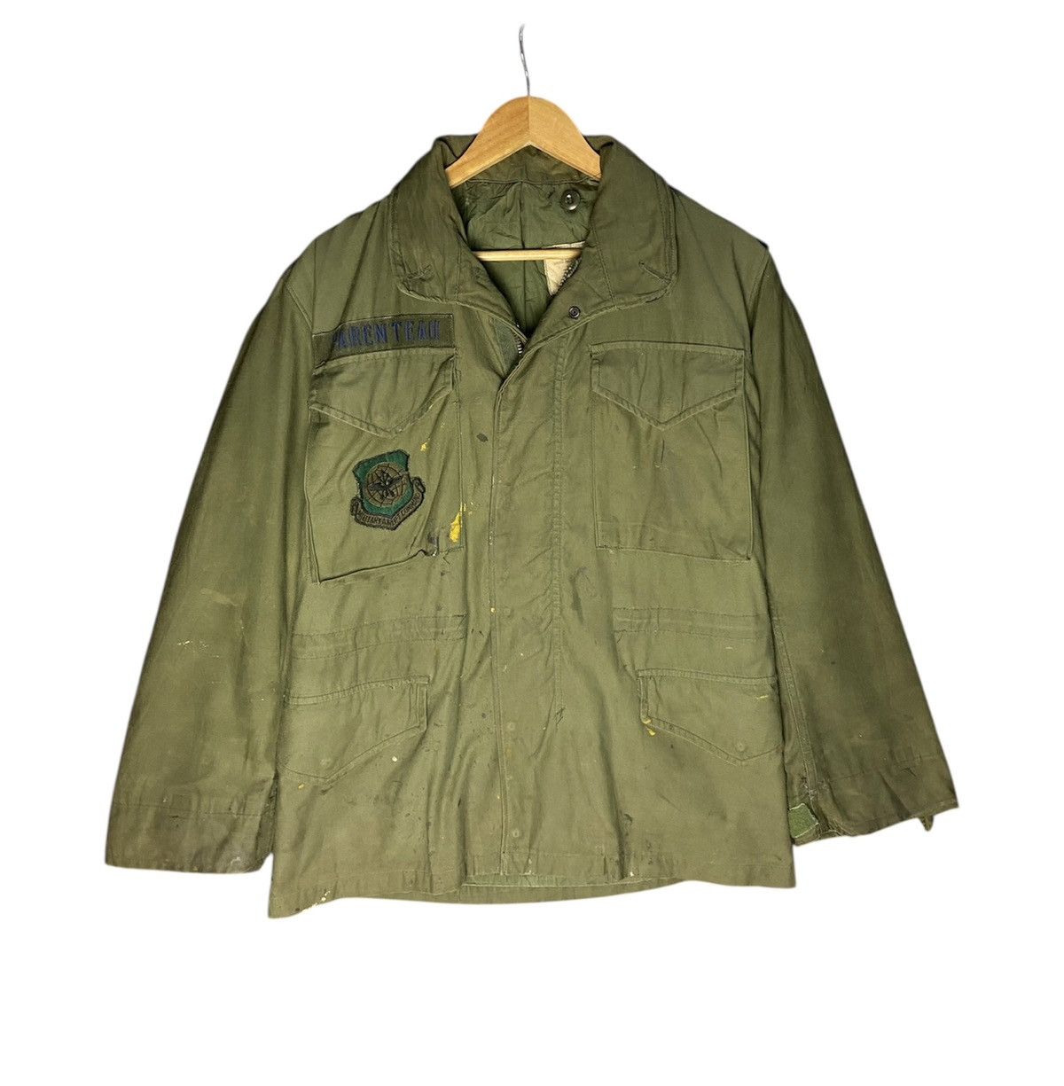 Vintage Vintage 80s Army OG 107 Jacket Size US S / EU 44-46 / 1 - 1 Thumbnail