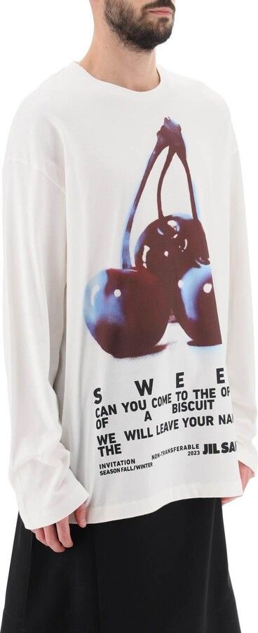 Jil Sander o1y1124 Long Sleeves T-Shirt With Print in Multicolor Size US S / EU 44-46 / 1 - 3 Thumbnail