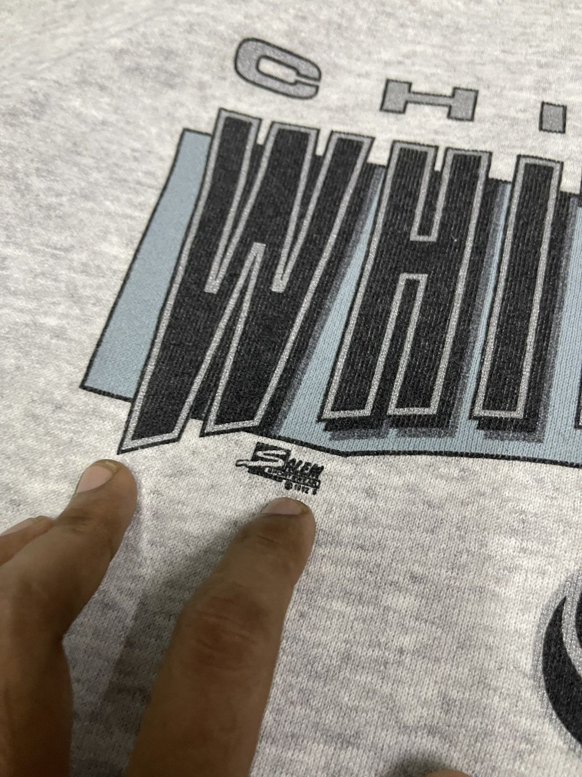 MLB × Salem Sportswear 1992 CHICAGO WHITE SOX CREWNECK ON SALEM TAG SIZE L Size US L / EU 52-54 / 3 - 8 Thumbnail