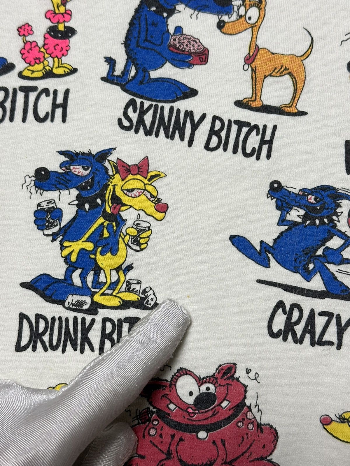 Vintage Vintage Bad Dog's Guide to Bitches Single Stitch Sex T-Shirt Size US L / EU 52-54 / 3 - 14 Thumbnail
