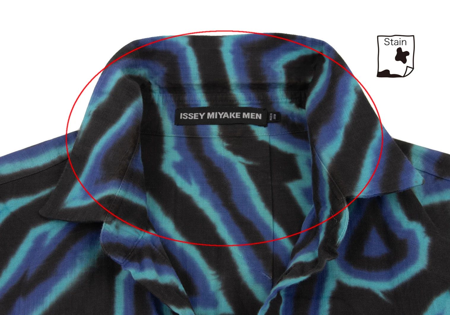 Issey Miyake Psychedelic Line Print Shirt in Blue Aqua Black Size US XL / EU 56 / 4 - 6 Thumbnail