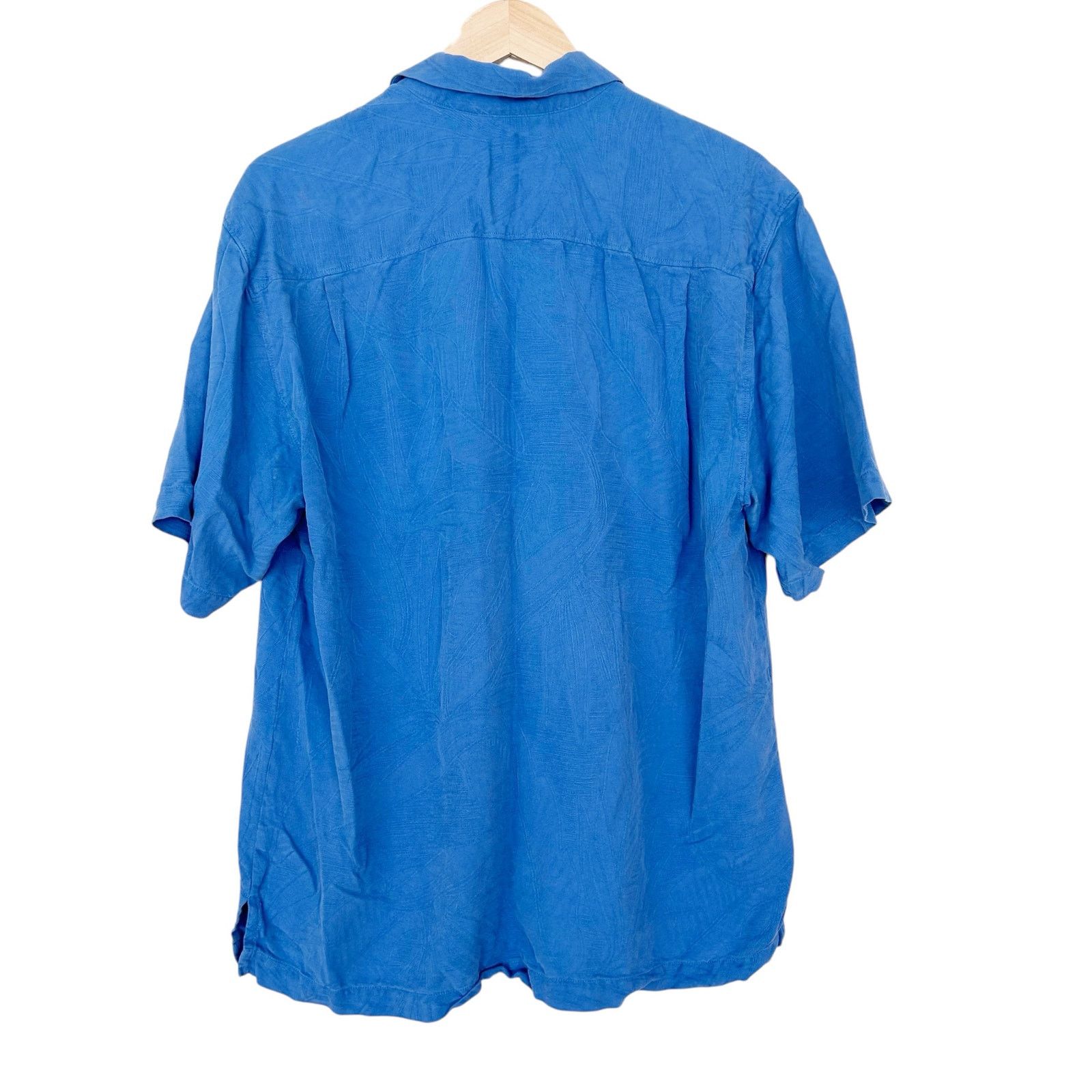Tommy Bahama Tommy Bahama Blue 100% Silk Short Sleeve Button Down Sz L Size US L / EU 52-54 / 3 - 4 Thumbnail