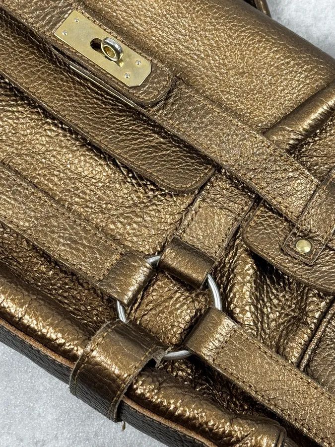 Vintage Massimo Rebecchi Gold Leather Handle Bag Size ONE SIZE - 7 Thumbnail