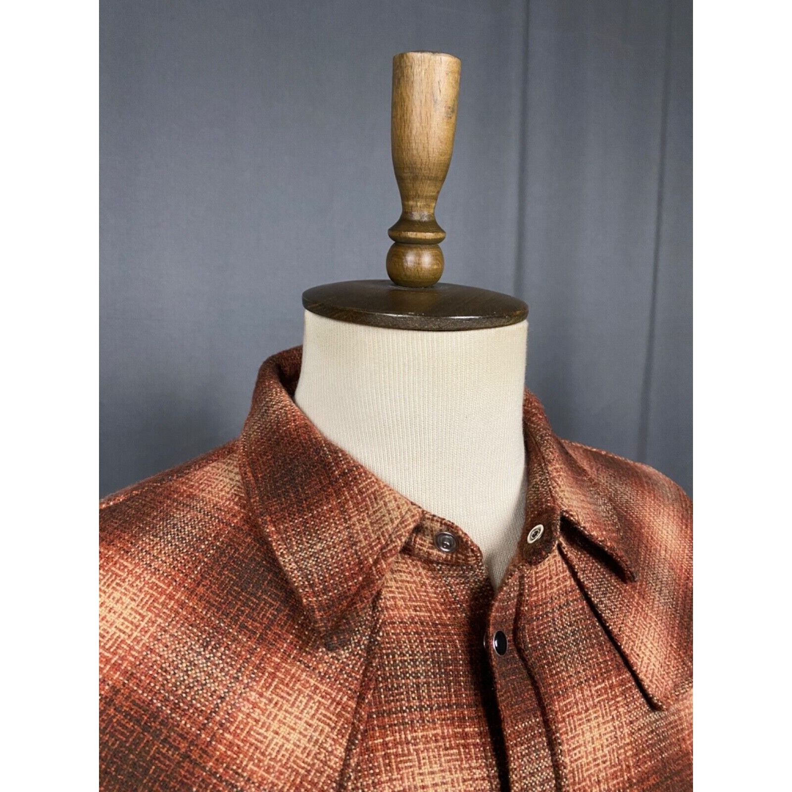 The Kooples The Kooples Men's Brown Wool Checked Overshirt Jacket Size S Size US S / EU 44-46 / 1 - 6 Thumbnail