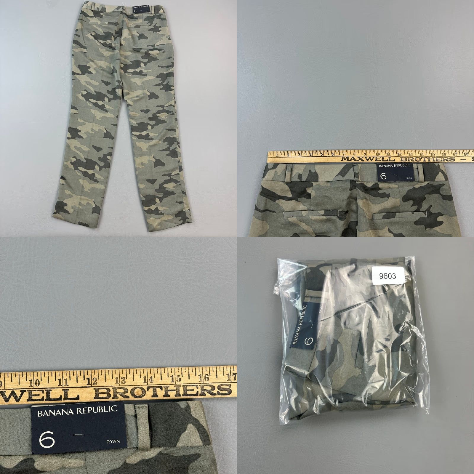 Banana Republic Banana Republic Pants Women’s 6 Camouflage Ryan Mid Rise Slim Fit Straight NWT Size 24" / US 00 / IT 34 - 9 Thumbnail