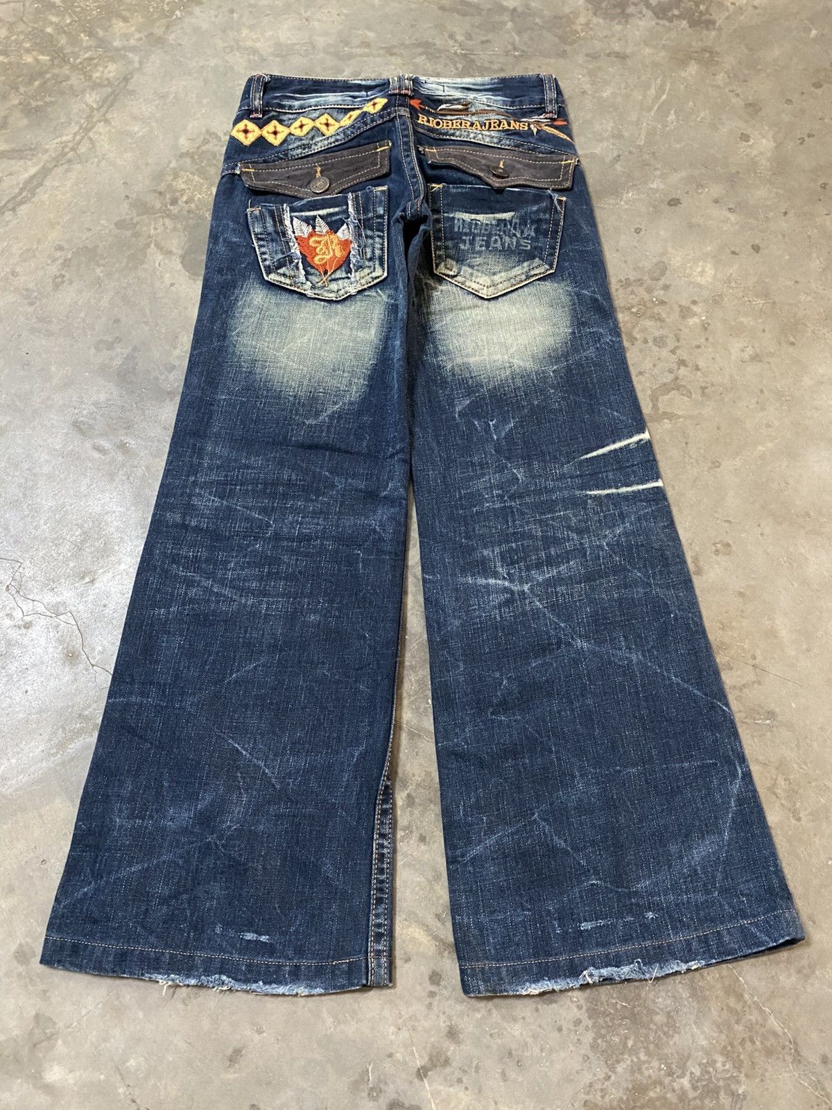 Flare Jeans Japanese Riobera Mud Rusty Denim @216