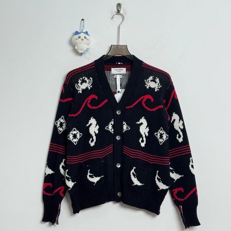 Thom Browne Thom Browne size3 Haiman's wool sweater Size US L / EU 52-54 / 3 - 1 Thumbnail