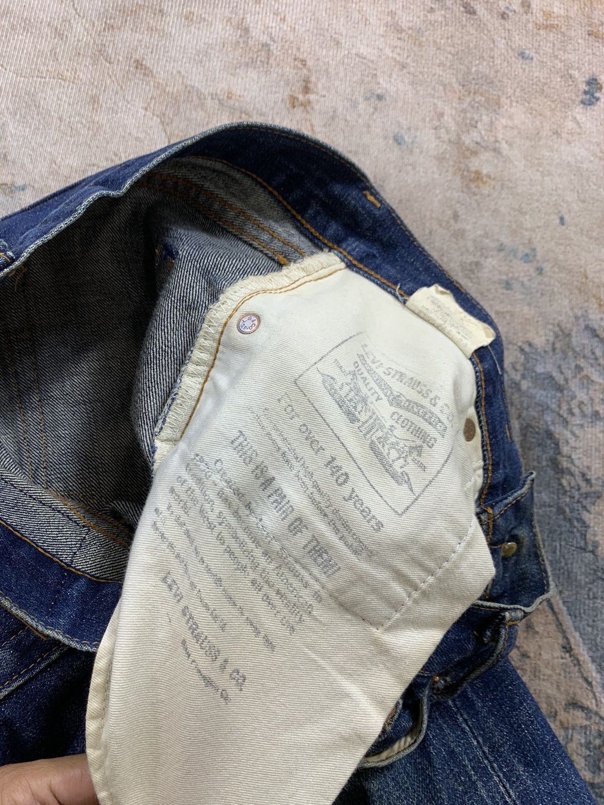 Levi's Vintage Levis 502 Big E selvedge Button J22 Denim Jeans Size US 30 / EU 46 - 8 Thumbnail