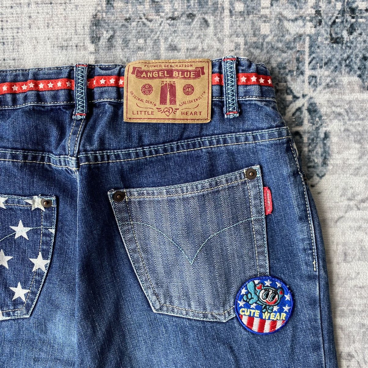 Angel Blue × Japanese Brand Angel Blue Star Patchworks Denim Jeans Size 24" / US 00 / IT 34 - 12 Thumbnail