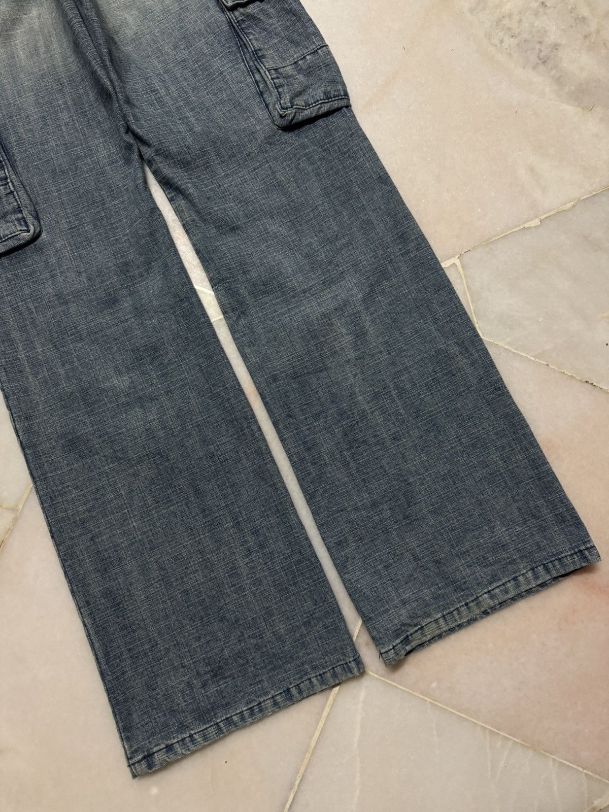 PPFM 💥FLARE💥90s JAPANESE RARE BUSHPANTS CARGO BELL BOTTOM JEANS Size US 29 - 18 Thumbnail
