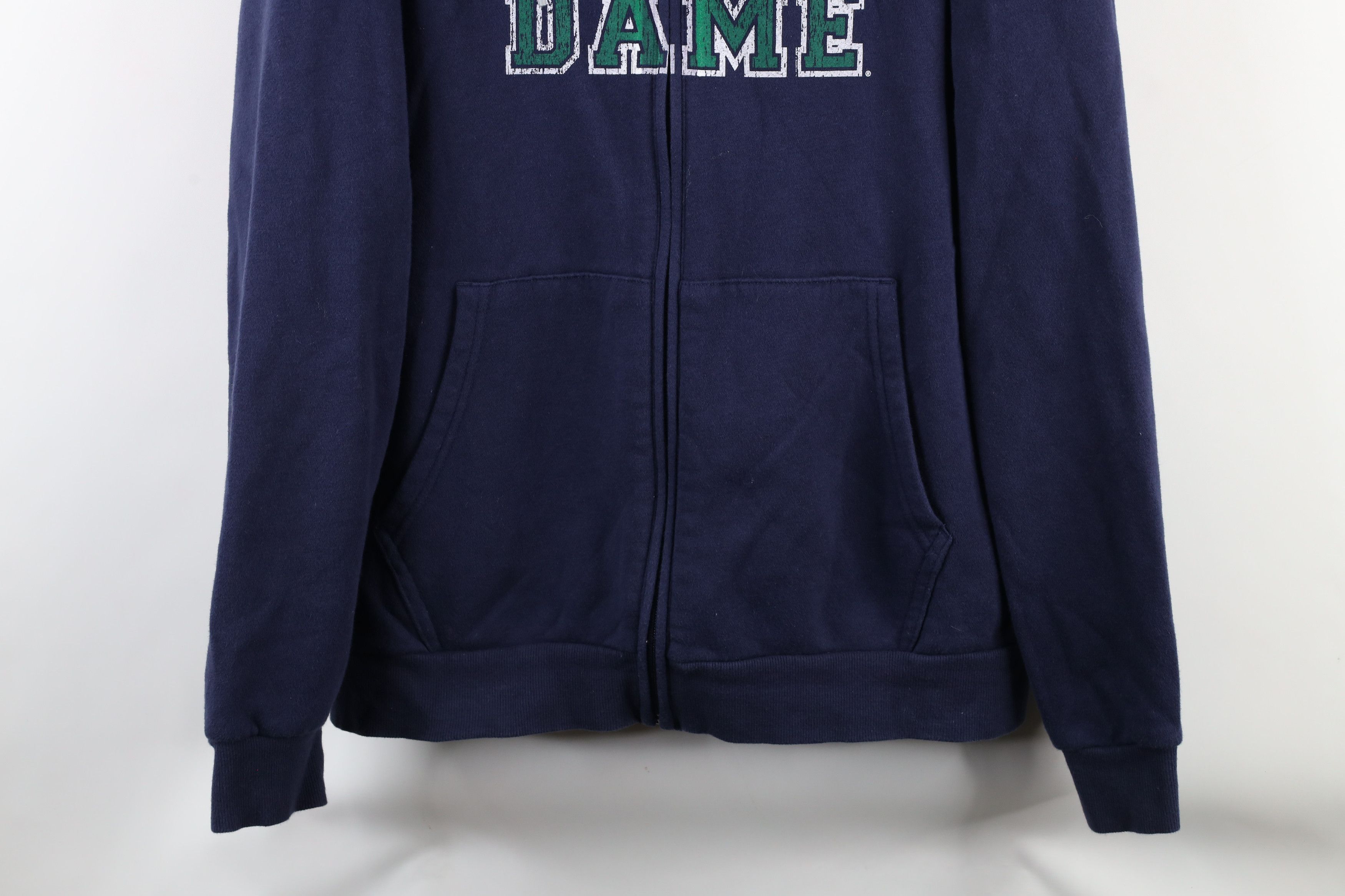 Under Armour × Vintage Under Armour Notre Dame University Full Zip Hoodie Blue Size US L / EU 52-54 / 3 - 3 Thumbnail
