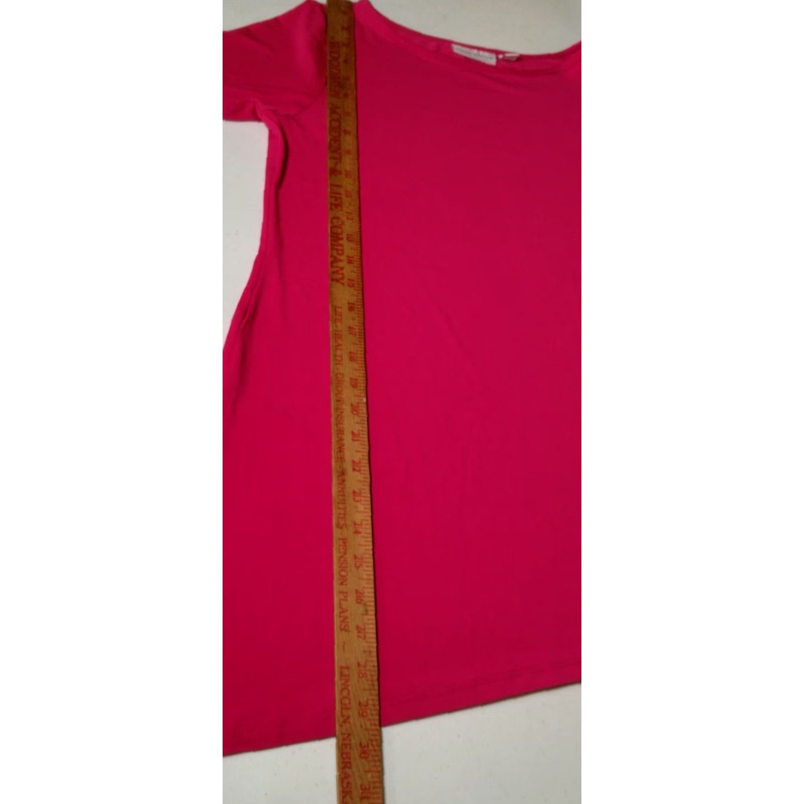 Vintage Susan Graver Shirt Small Hot Pink Liquid Knit Asymmetrical Hem 3/4 Slv Tunic Women Regular Pink Modern Classic Casual Party/Cocktail Shirt Womens Size S / US 4 / IT 40 - 4 Thumbnail
