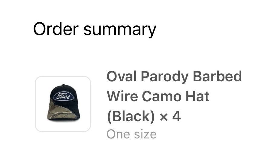 FUCT Oval Parody Barbed Wire Camo Hat Black Size ONE SIZE - 5 Thumbnail