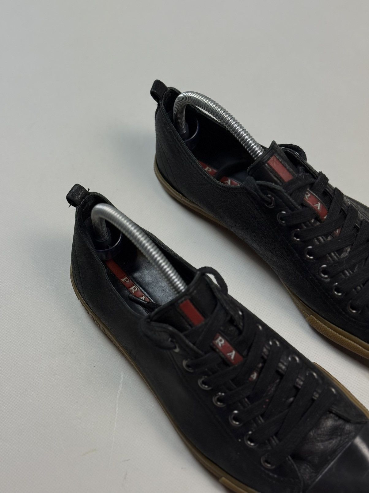 Prada Prada Men’s Leather Low Top Lace Up Sneakers Shoes Size US 8.5 / EU 41-42 - 3 Thumbnail