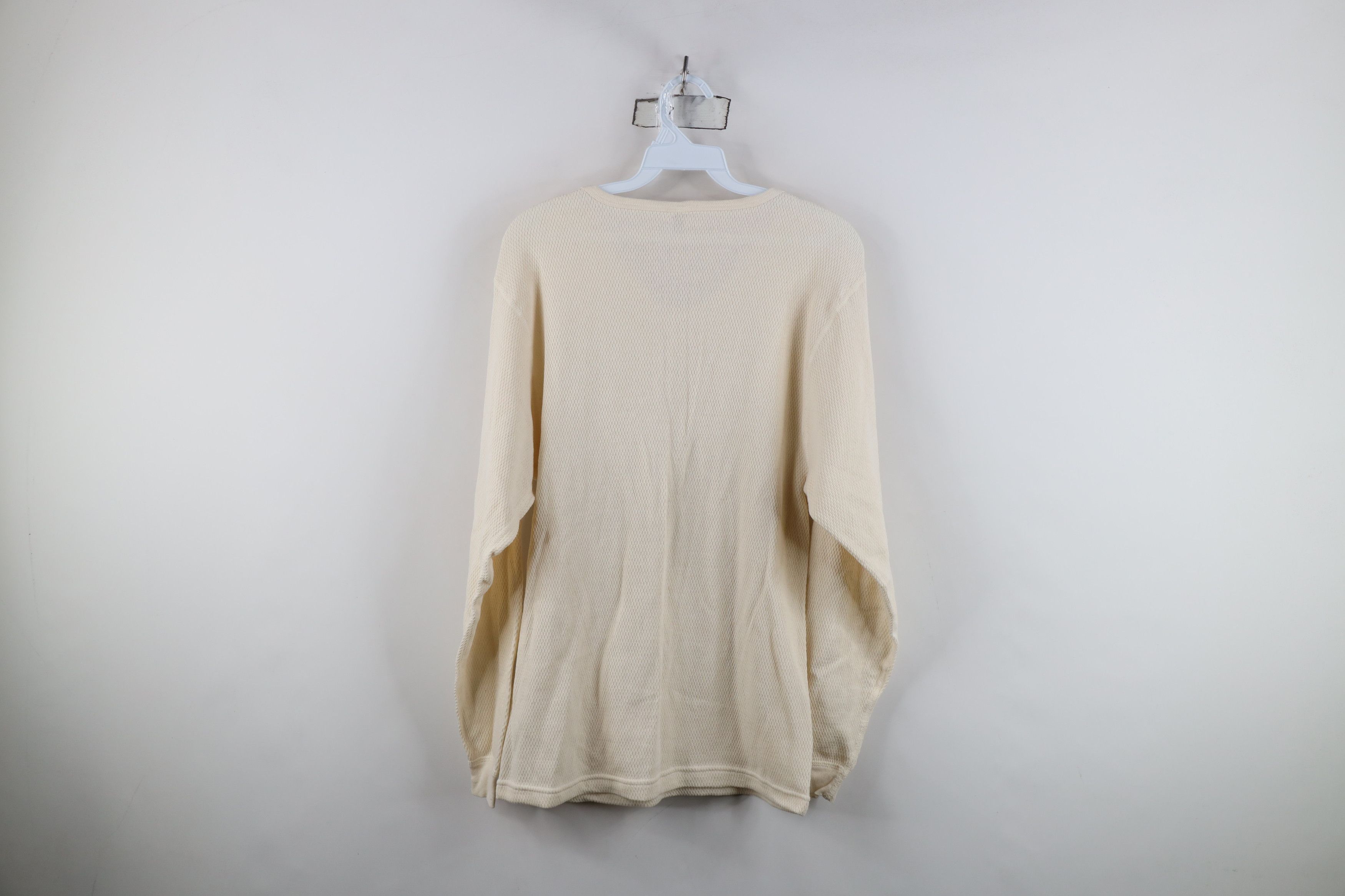 Vintage Vintage 90s Streetwear Waffle Knit Long Sleeve T-Shirt USA Size XL / US 12-14 / IT 48-50 - 8 Thumbnail
