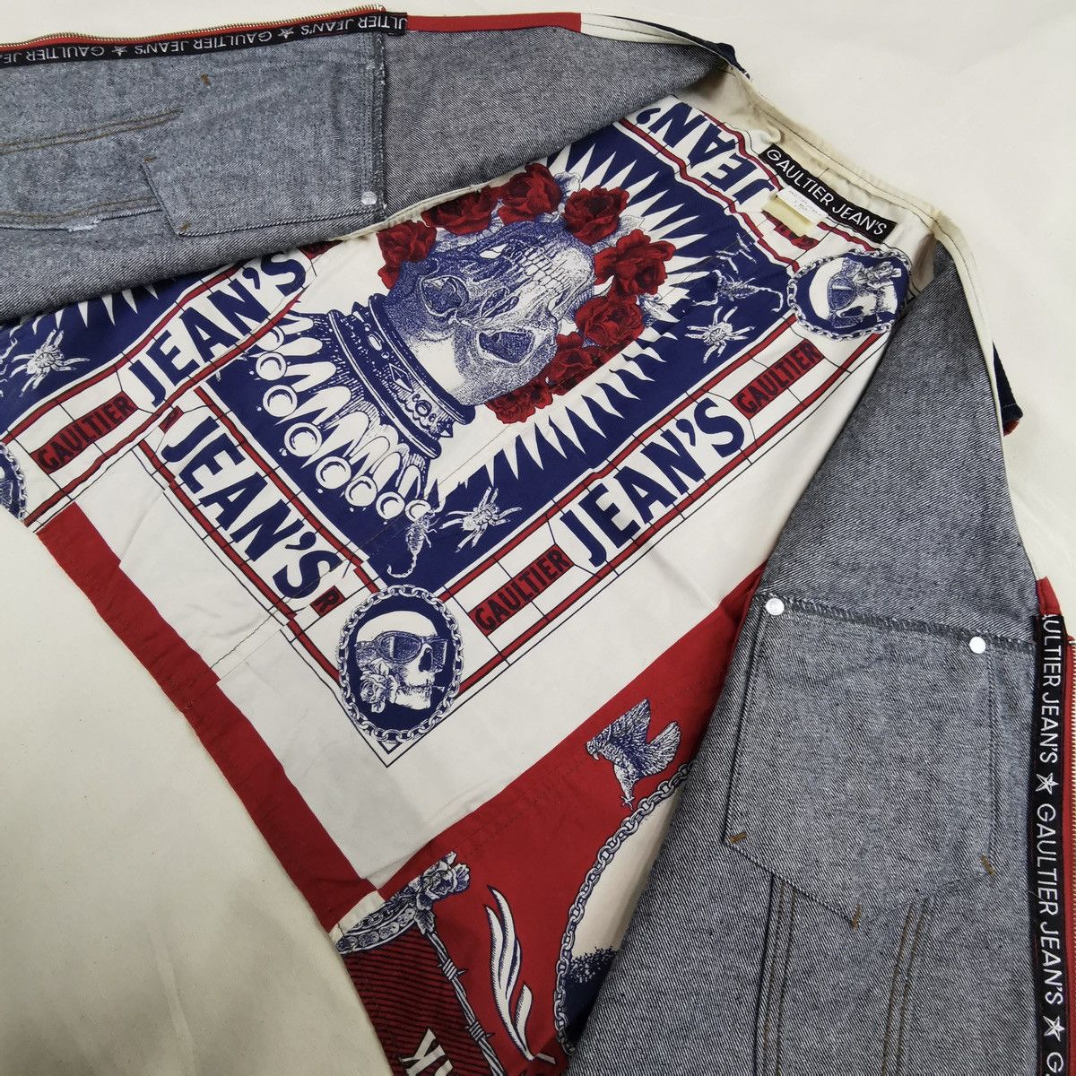 Jean Paul Gaultier SS1994 Jean Paul Gaultier Cowboy Skull Tattoo Vest Vintage Size US M / EU 48-50 / 2 - 6 Thumbnail