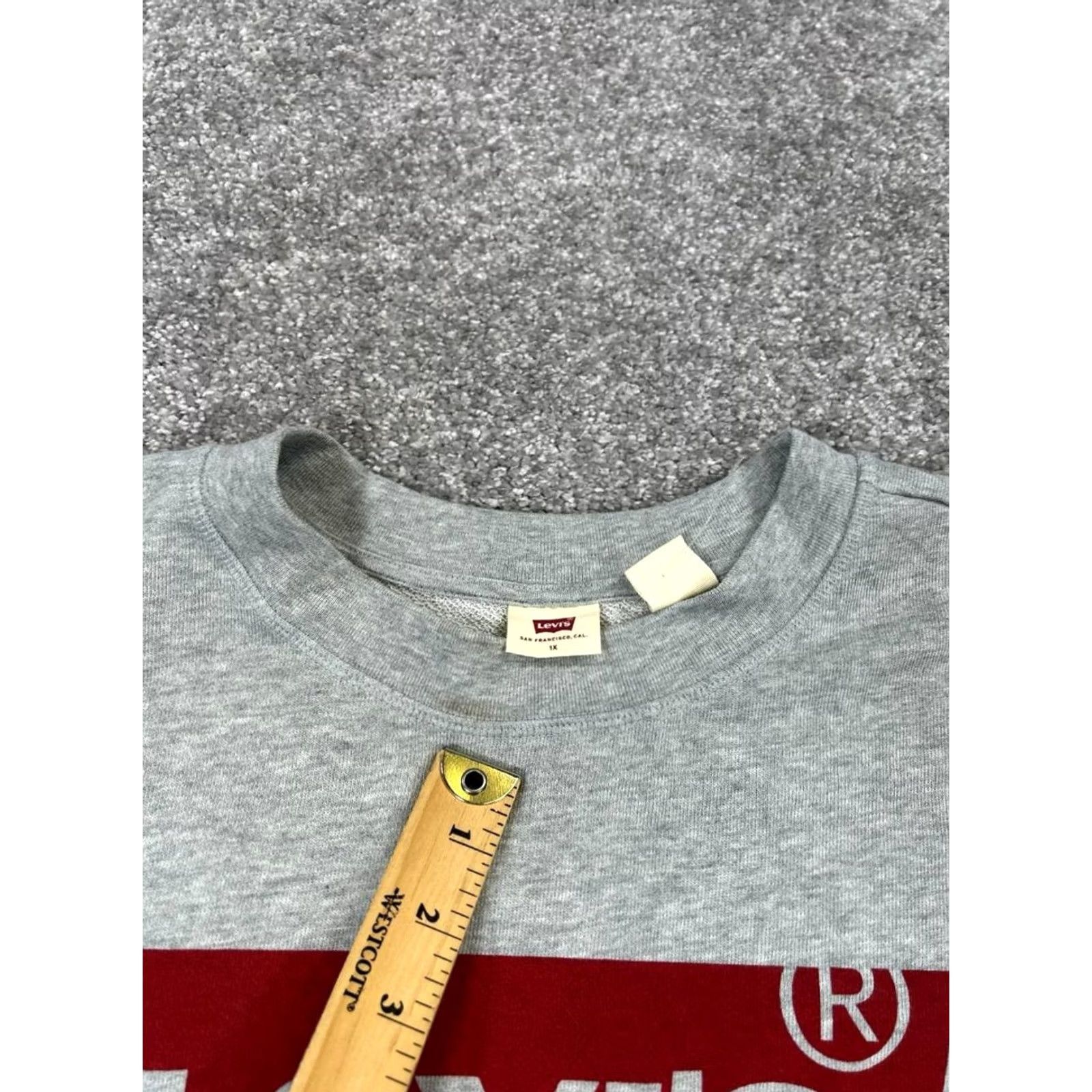 Levi's Levi's Sweatshirt Womens 1X Gray Cotton Blend Pullover Size XL / US 12-14 / IT 48-50 - 6 Thumbnail