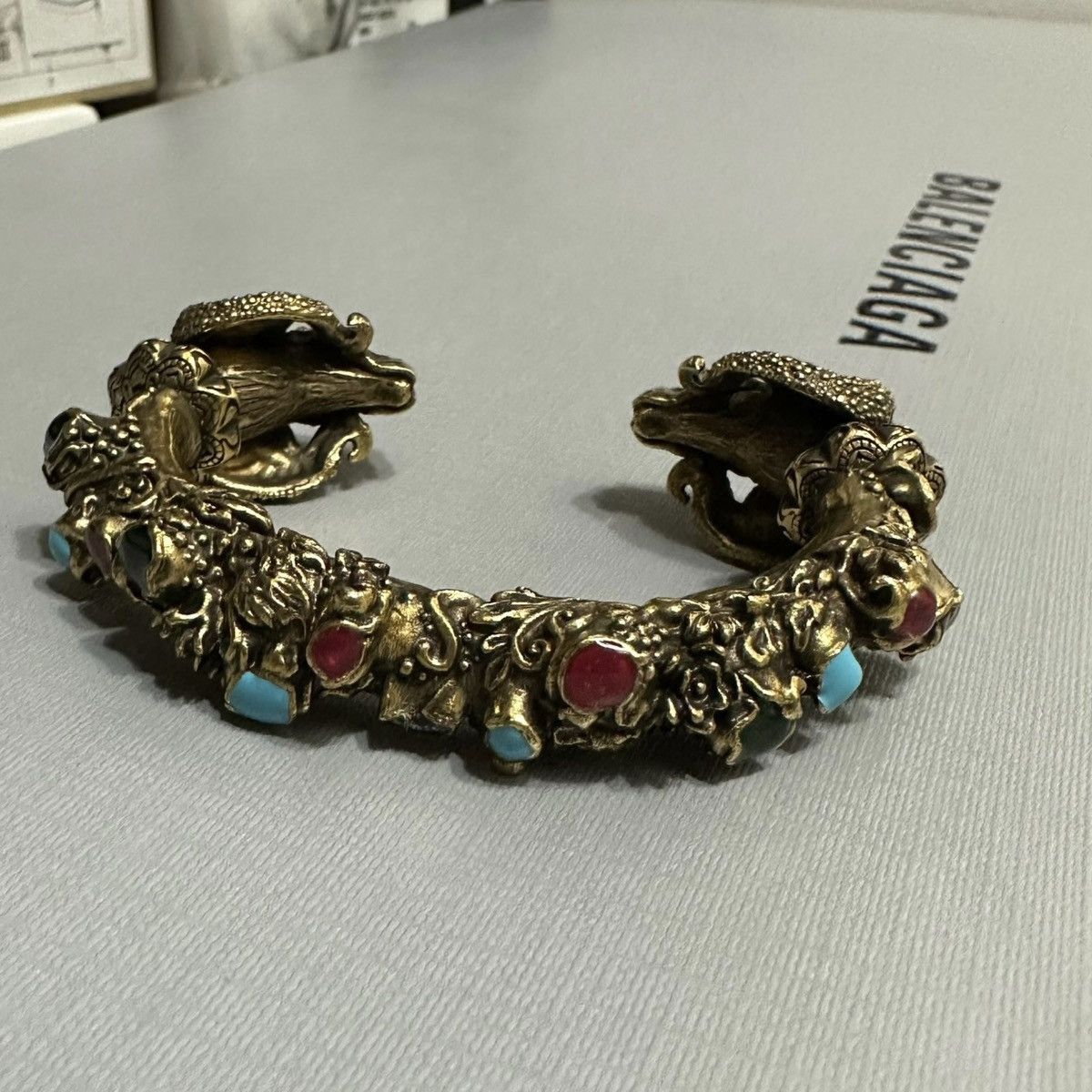 Gucci Gucci Bangle Metal Enamel Aries Bracelet Gold Multicolor Size ONE SIZE - 2 Thumbnail