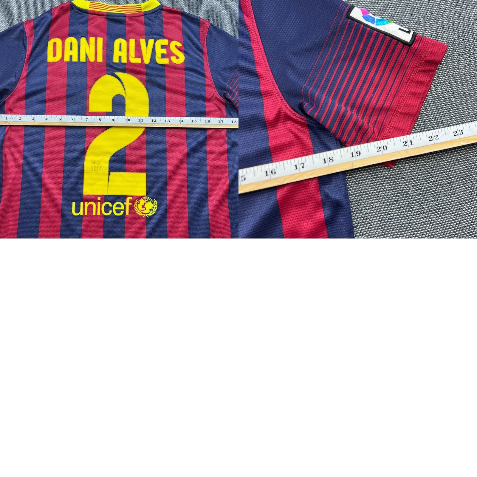 Nike Nike Barcelona 2013 2014 Home Dani Alves #2 Mens XS Shirt Football Jersey Nike Size US XS / EU 42 / 0 - 10 Thumbnail