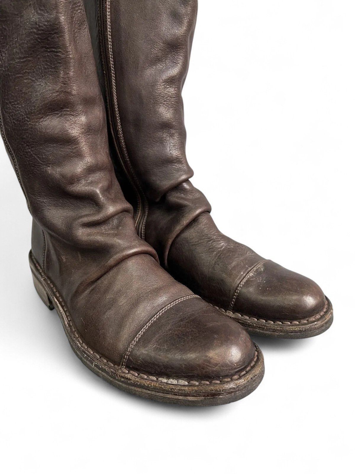 A.S.98 A.S. 98 Brown Leather Boots moto high Vintage Riding Style Size US 8 / IT 38 - 13 Thumbnail