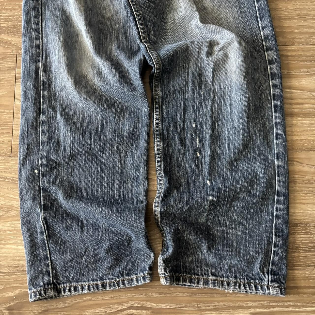 Levi's Crazy Vintage Y2K/2000s Grunge Dark Wash Paint Splatter Levis Denim Jeans! 32x27 Size US 32 / EU 48 - 6 Thumbnail