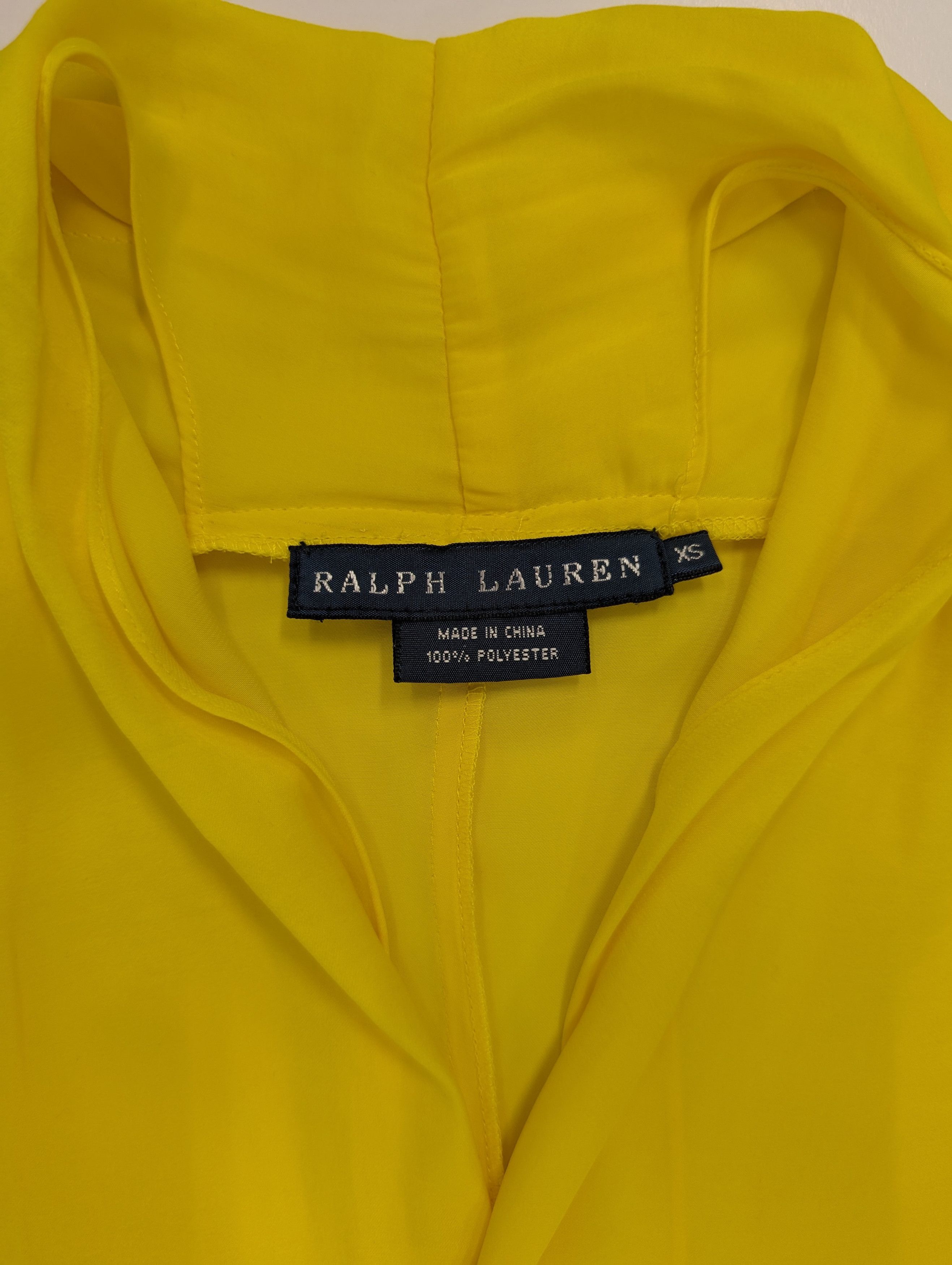 Ralph Lauren Ralph Lauren Yellow Long Sleeved V-Neck Top Size XS / US 0-2 / IT 36-38 - 5 Thumbnail