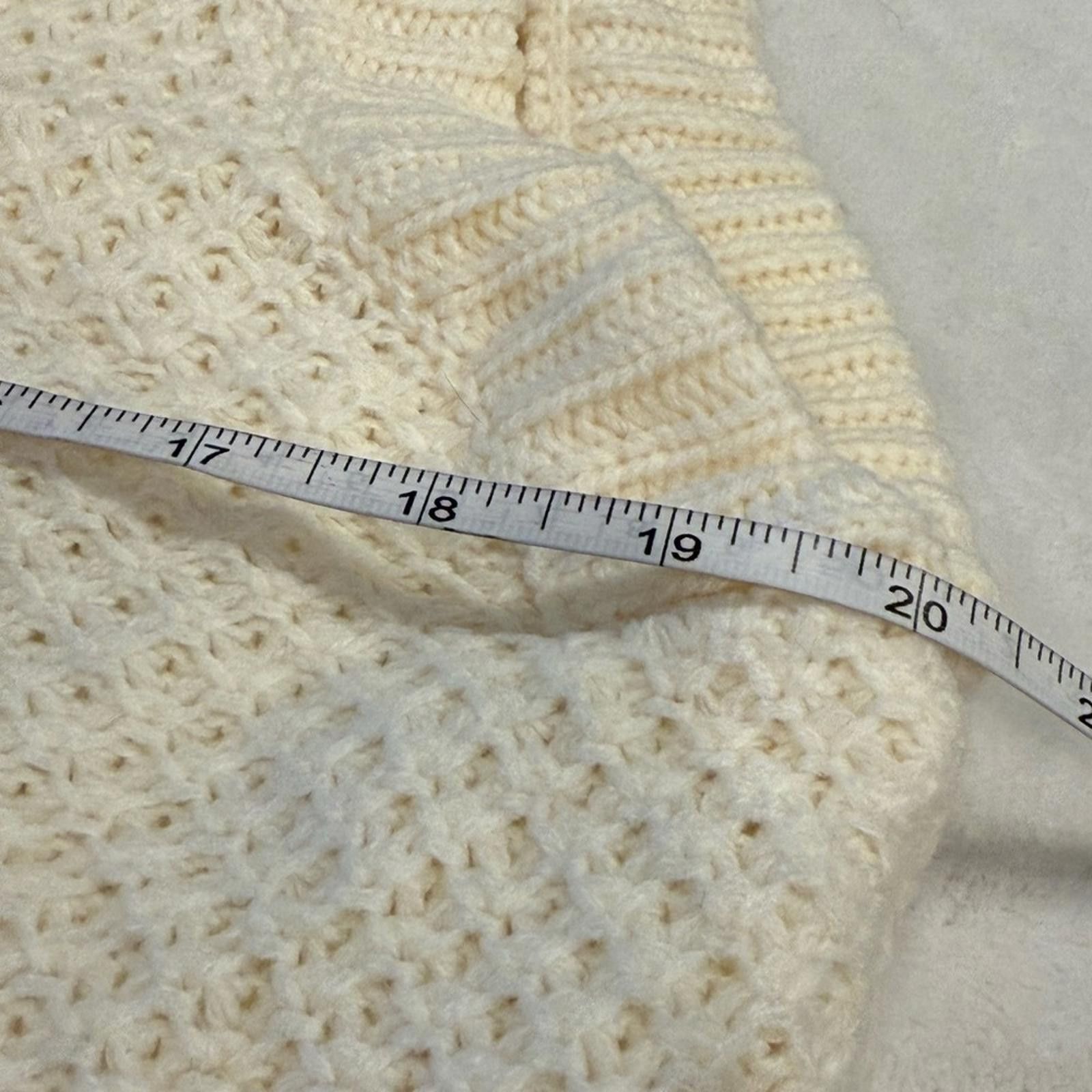 Other Apostrophe cream knit sleeveless cardigan sweater coat SZ LG Size L / US 10 / IT 46 - 7 Thumbnail